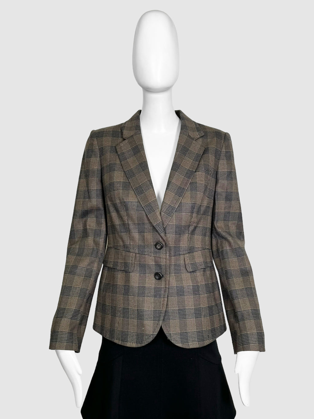 Check Print Blazer - Size 44