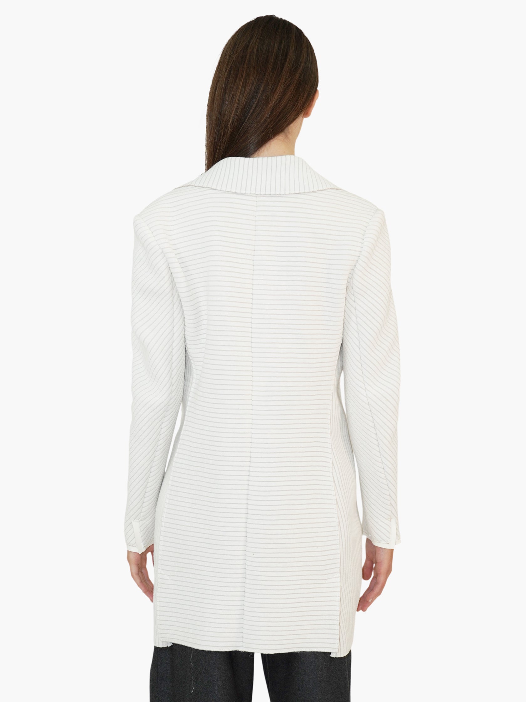 Ribbed Single-Button Jacket
