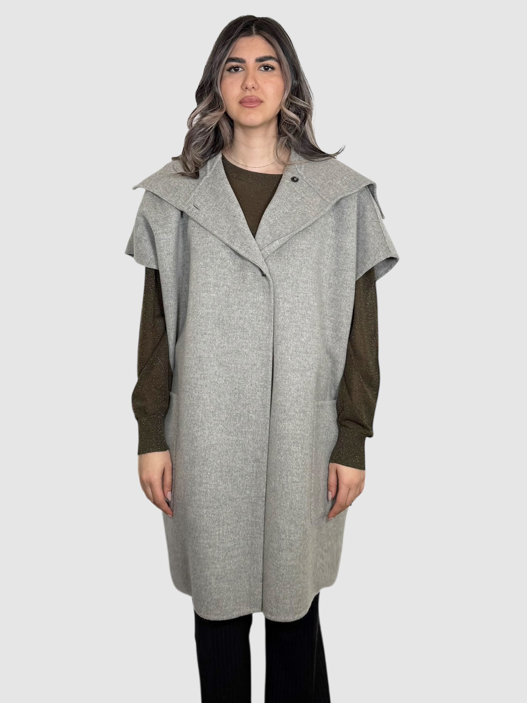 Single-Button Wool Coat