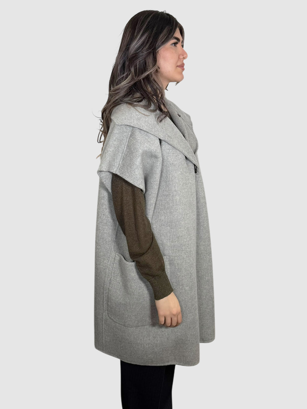 Single-Button Wool Coat