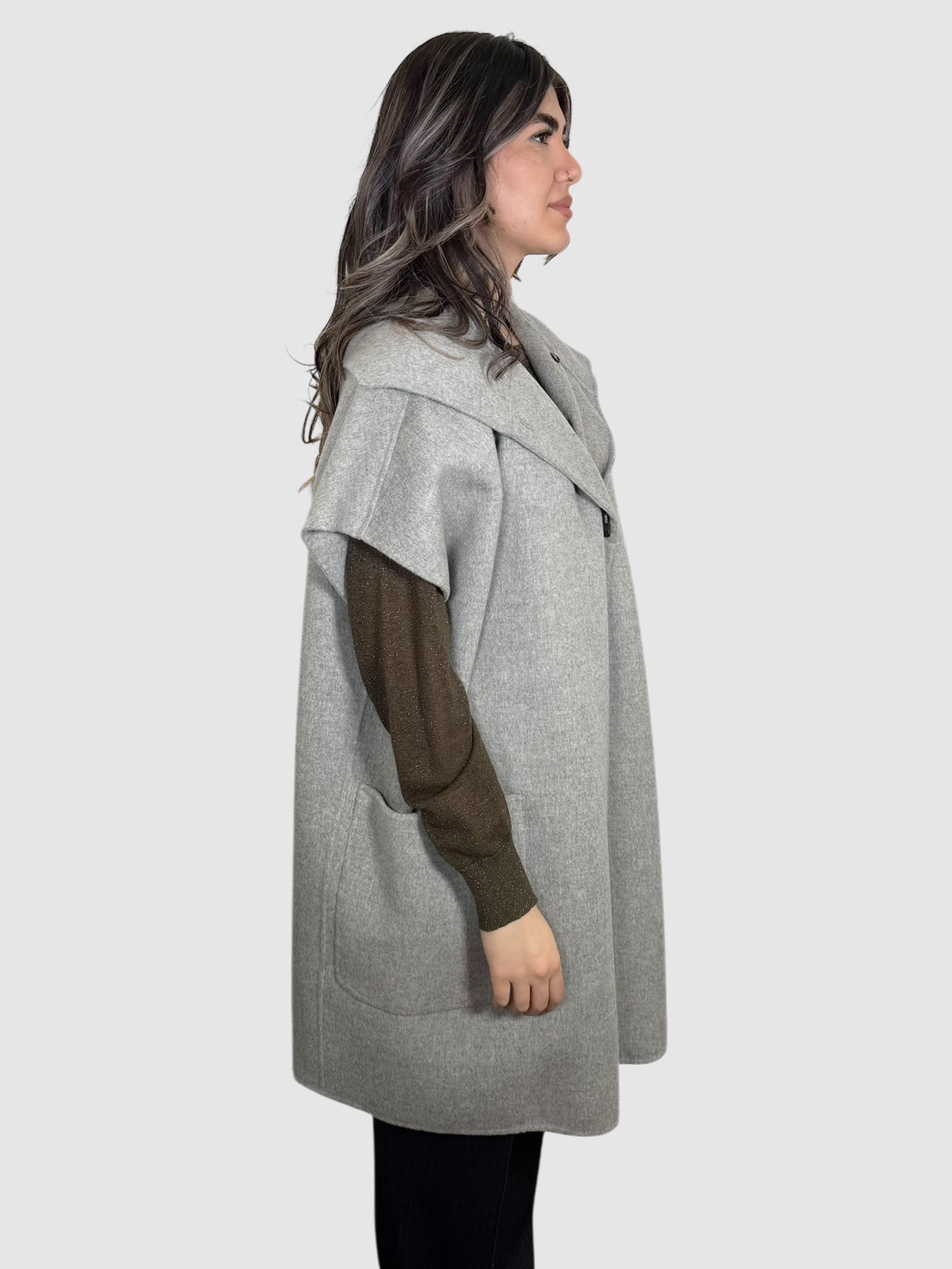 Single-Button Wool Coat