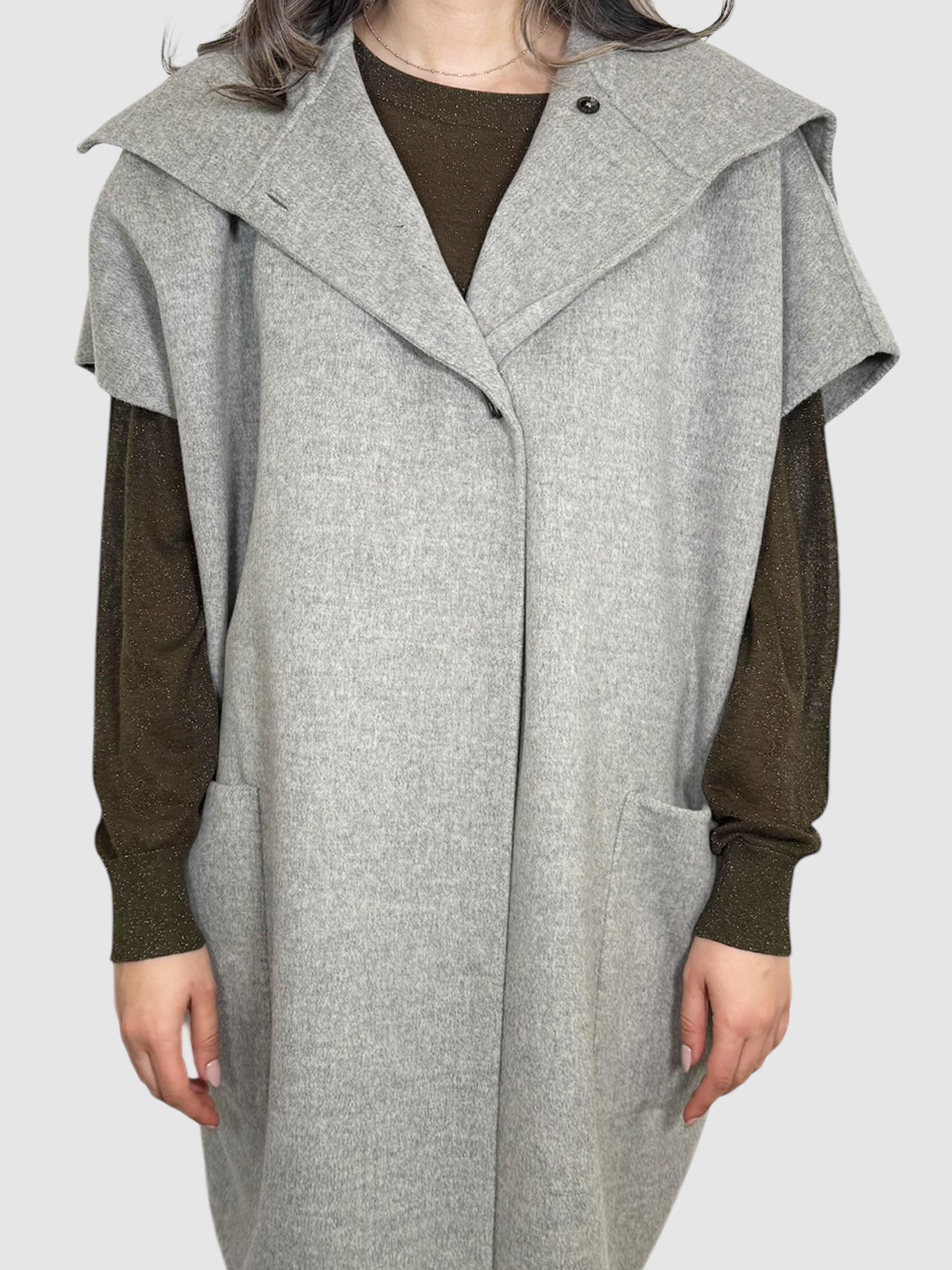 Single-Button Wool Coat
