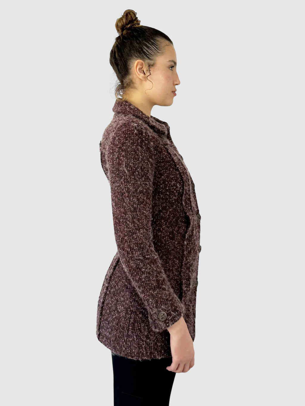 Tweed Button-Up Jacket