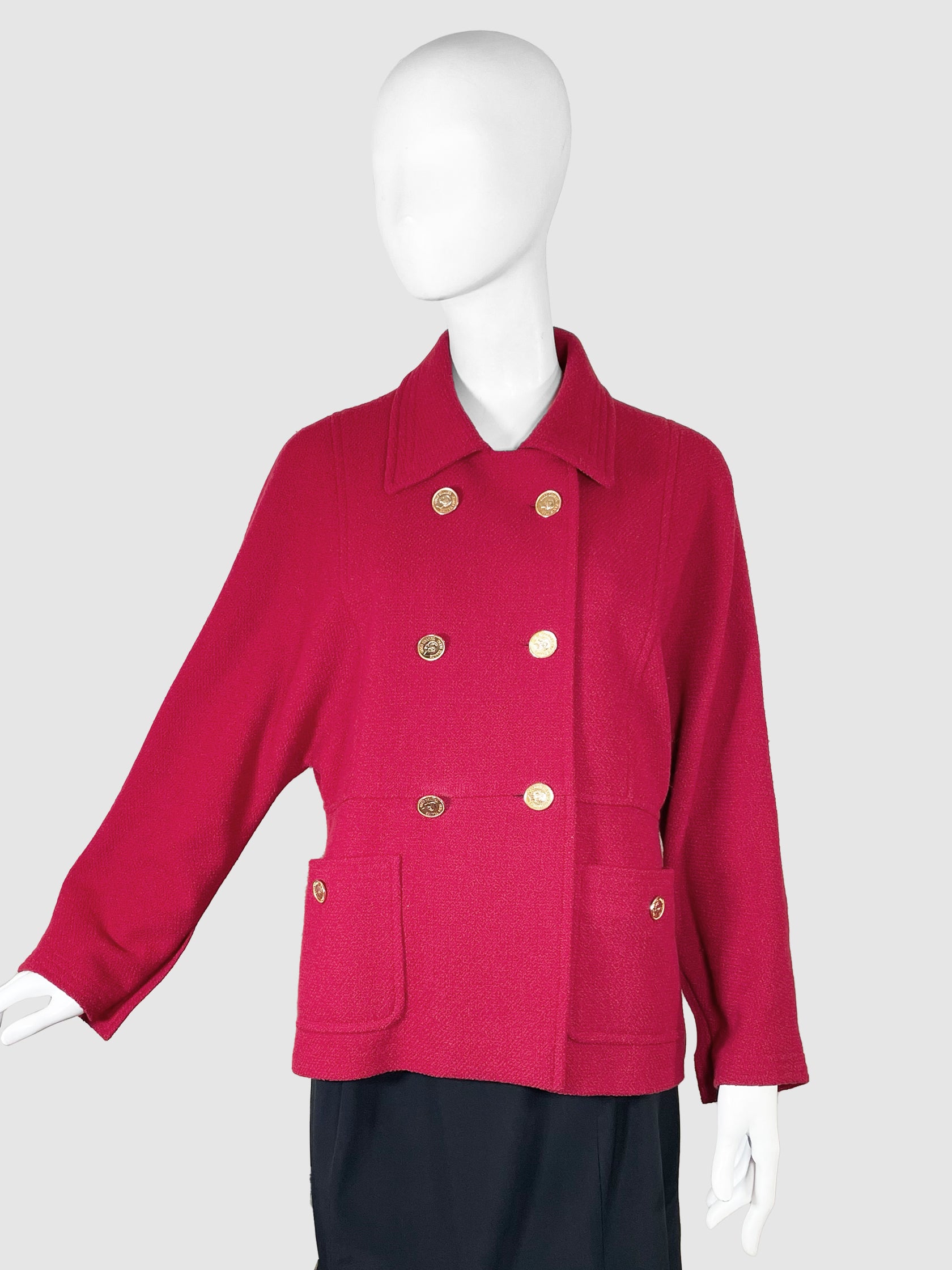 Double-Breasted Wool Jacket - Size 42