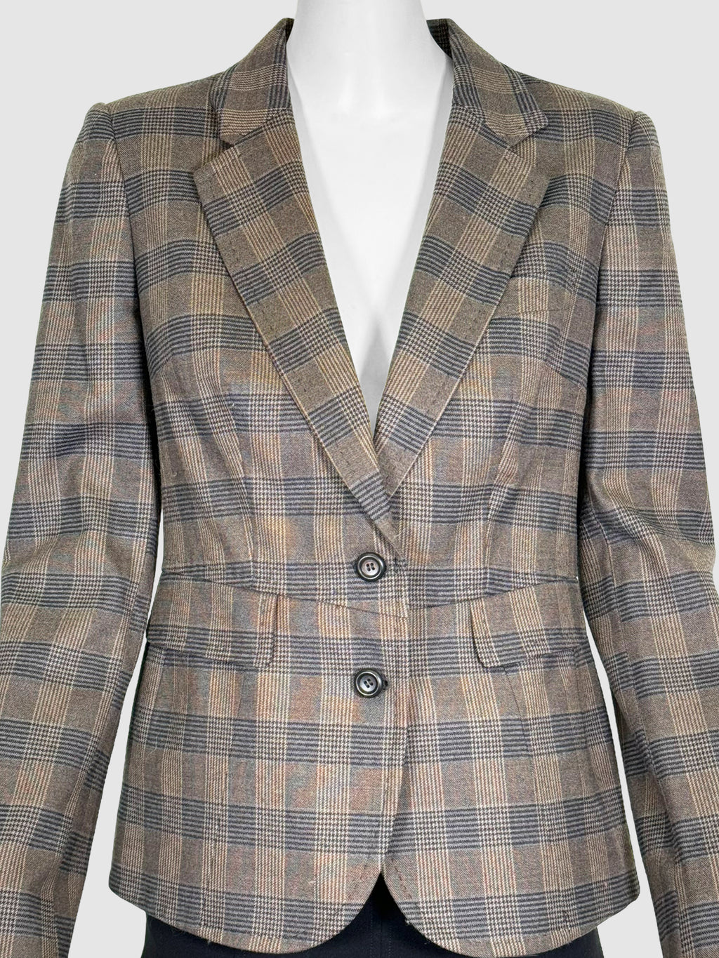 Check Print Blazer - Size 44