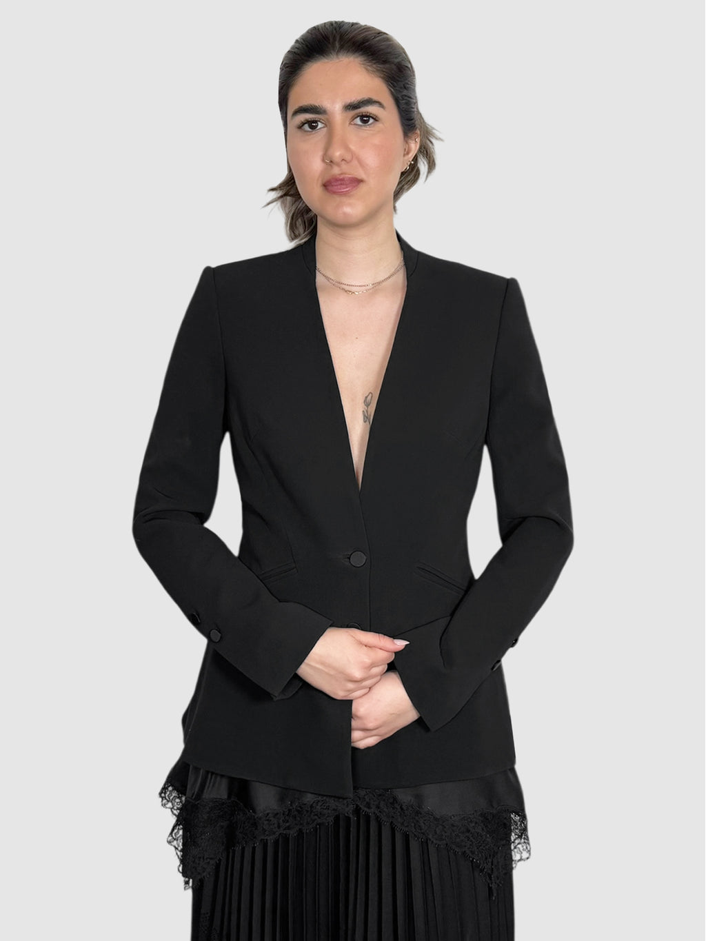 Lace Trim Blazer