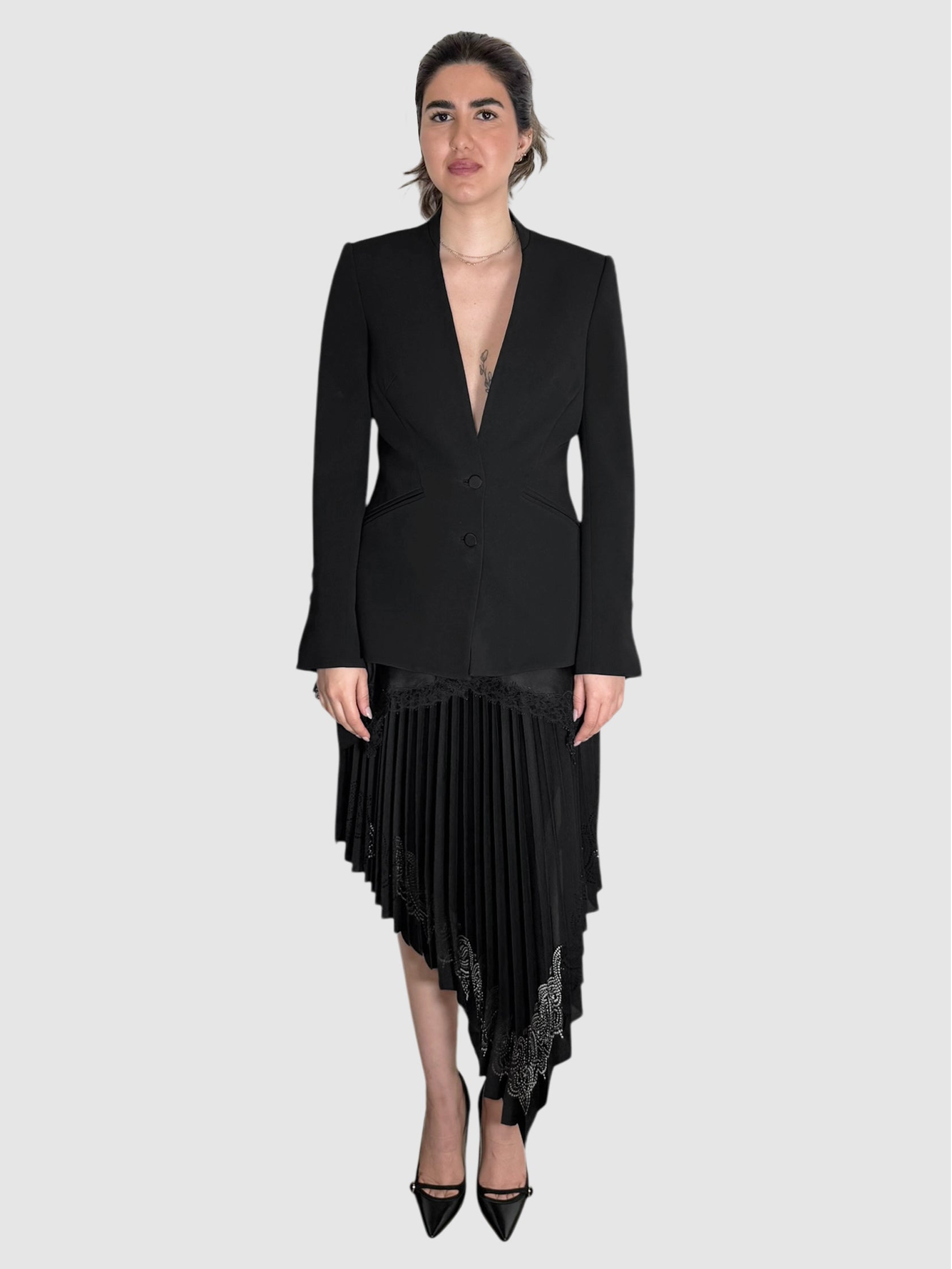 Lace Trim Blazer