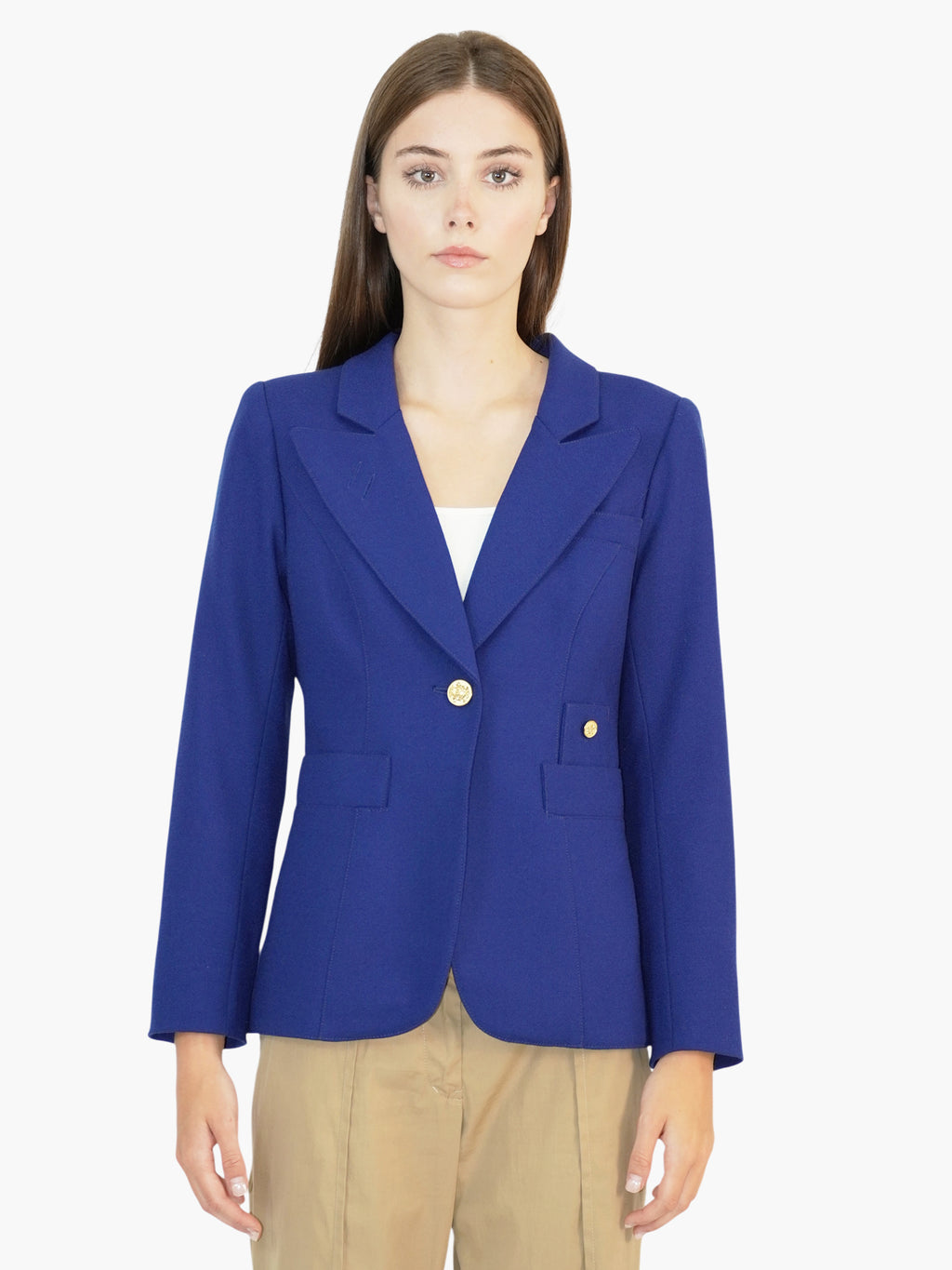 Wool Single-Button Blazer