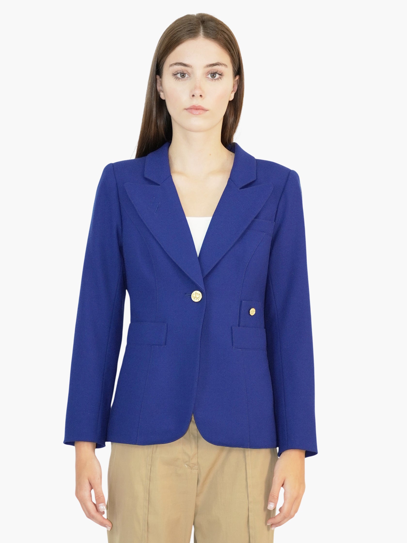 Wool Single-Button Blazer