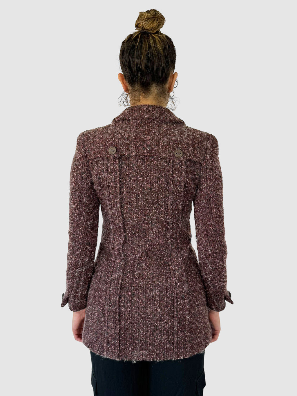 Tweed Button-Up Jacket