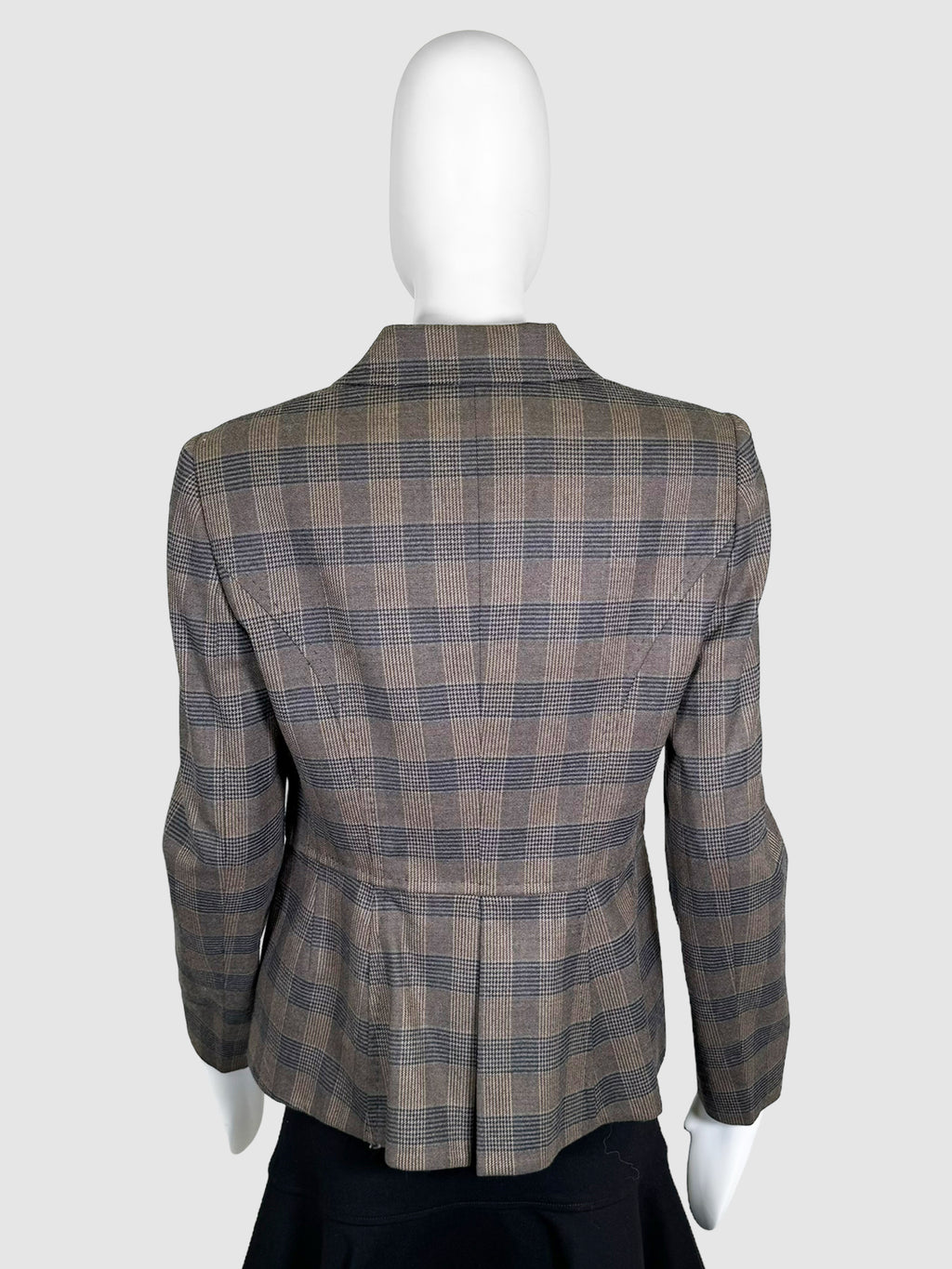 Check Print Blazer - Size 44