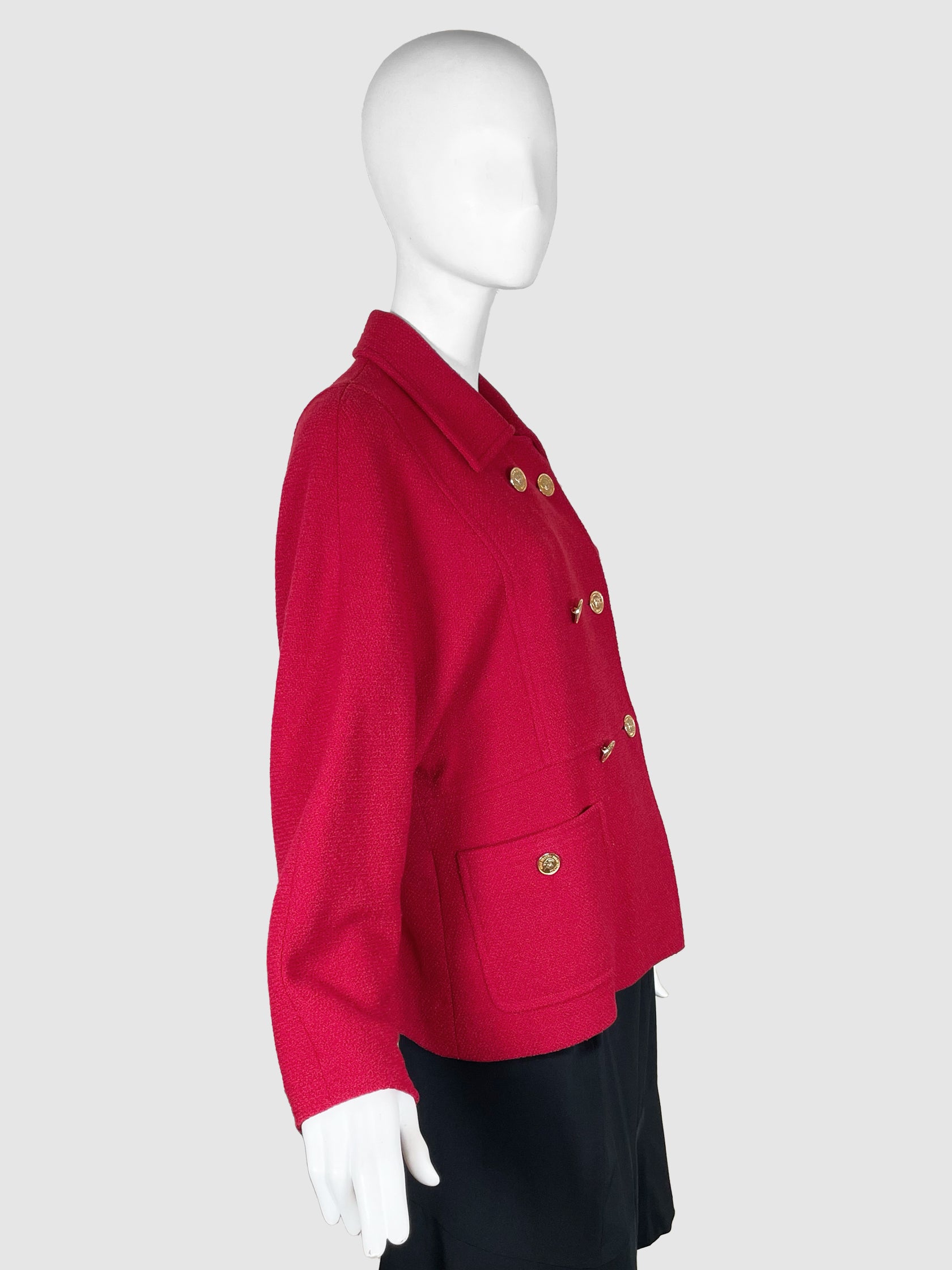 Double-Breasted Wool Jacket - Size 42