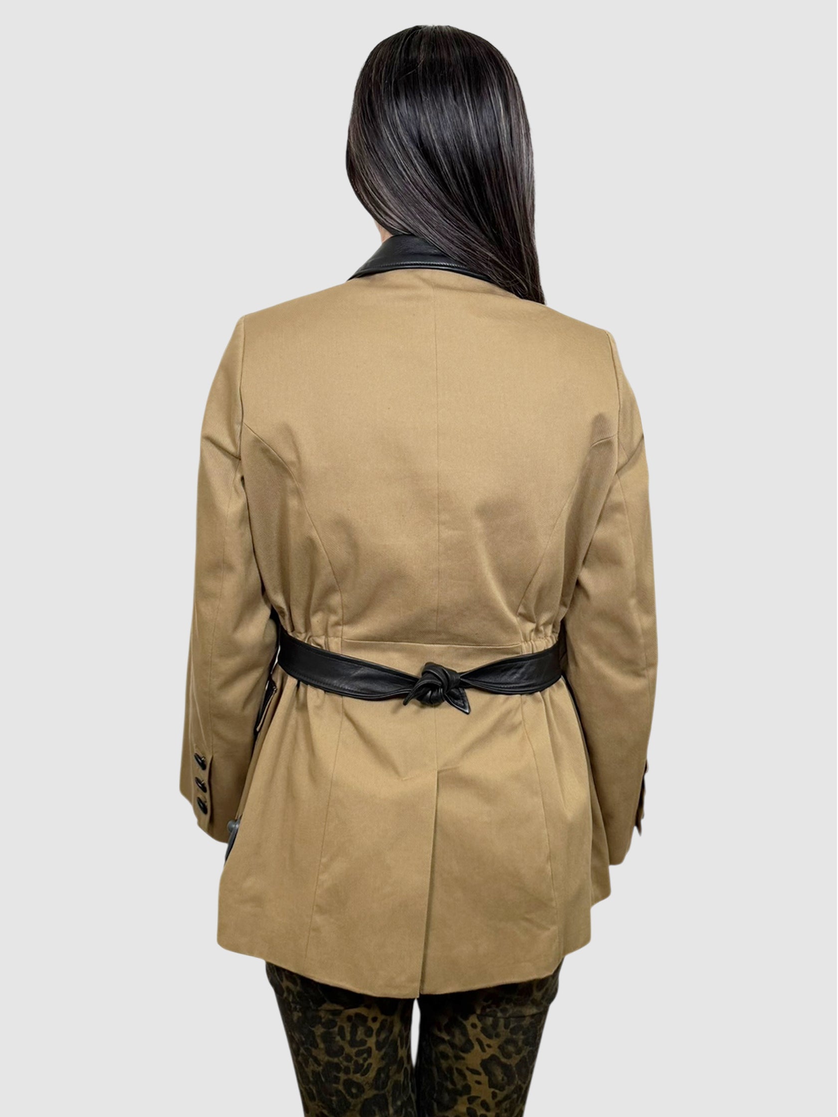 Leather Trim Utility Jacket