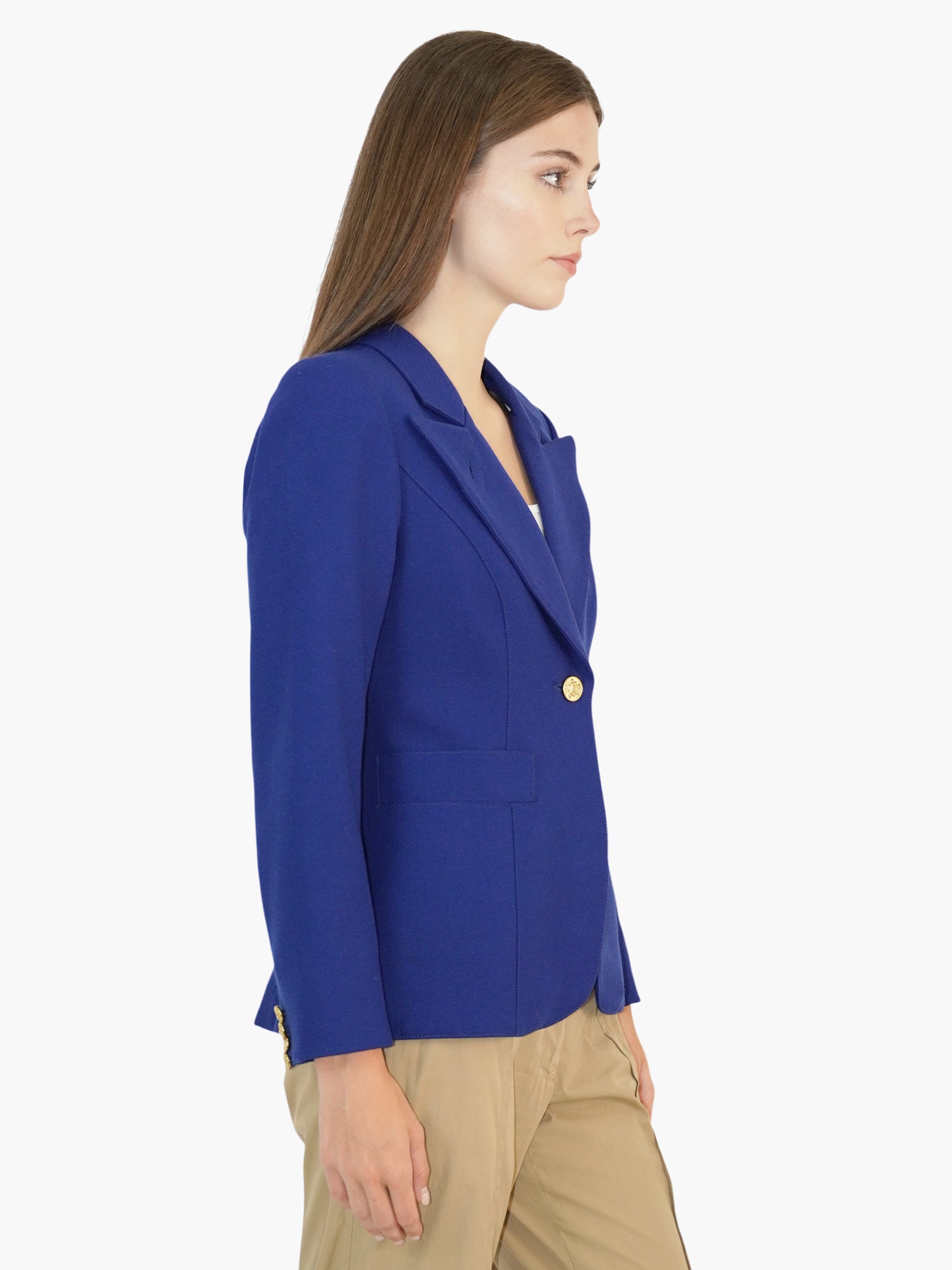 Wool Single-Button Blazer
