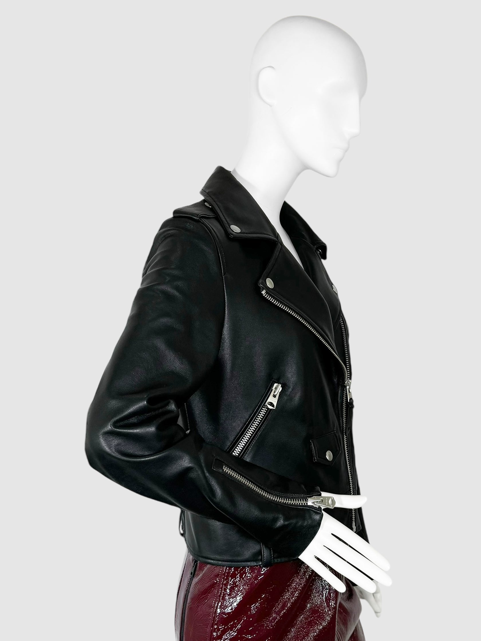 Baya Leather Biker Jacket - Size M