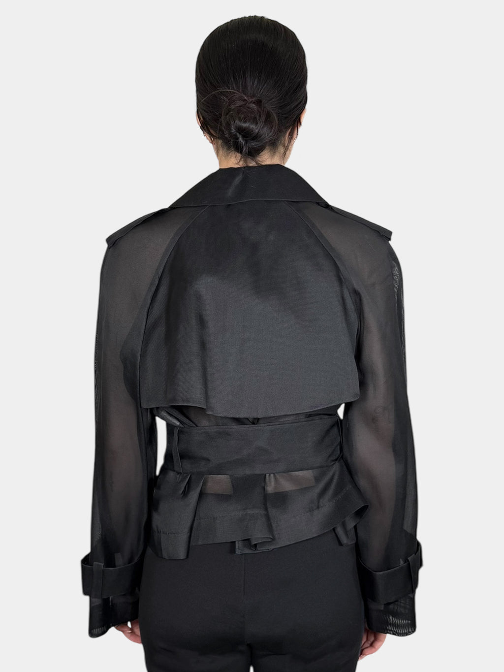 Silk Sheer Wrap Jacket - Size 36