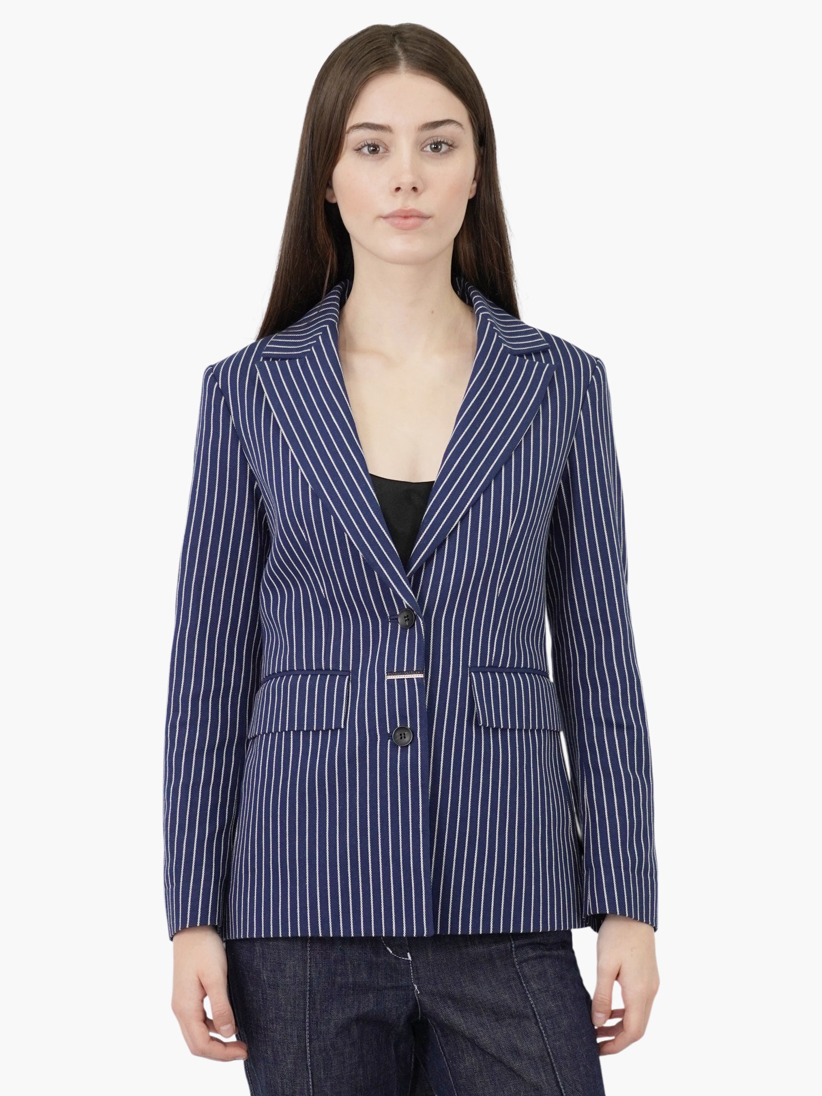 Single-Breasted Stripe Blazer