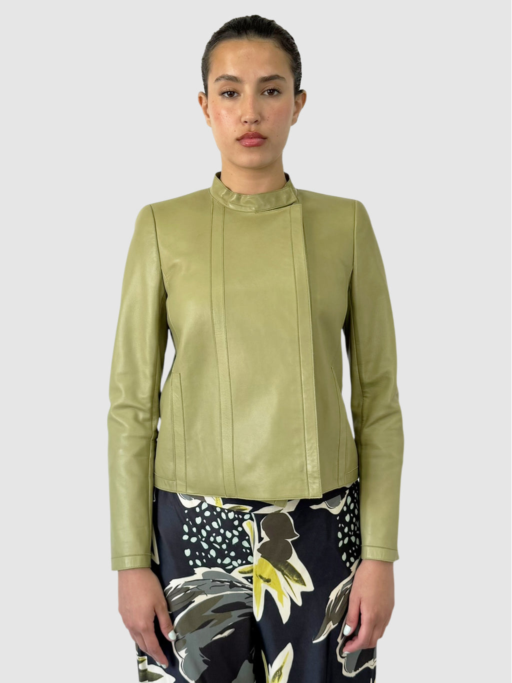 Leather Zip-Up Jacket