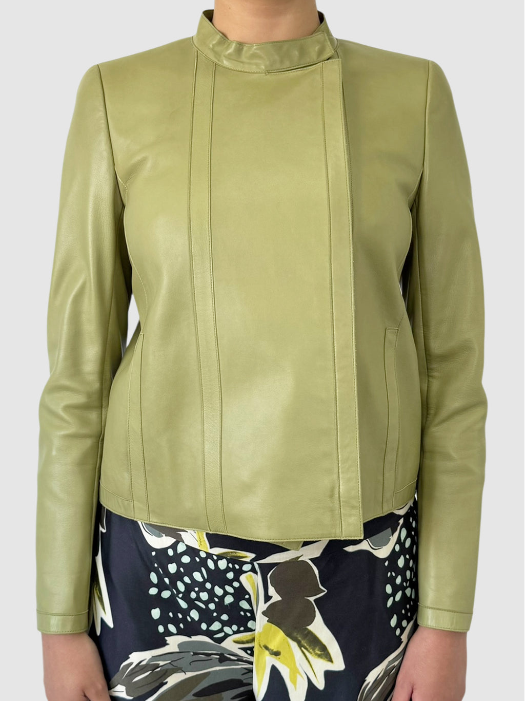 Leather Zip-Up Jacket