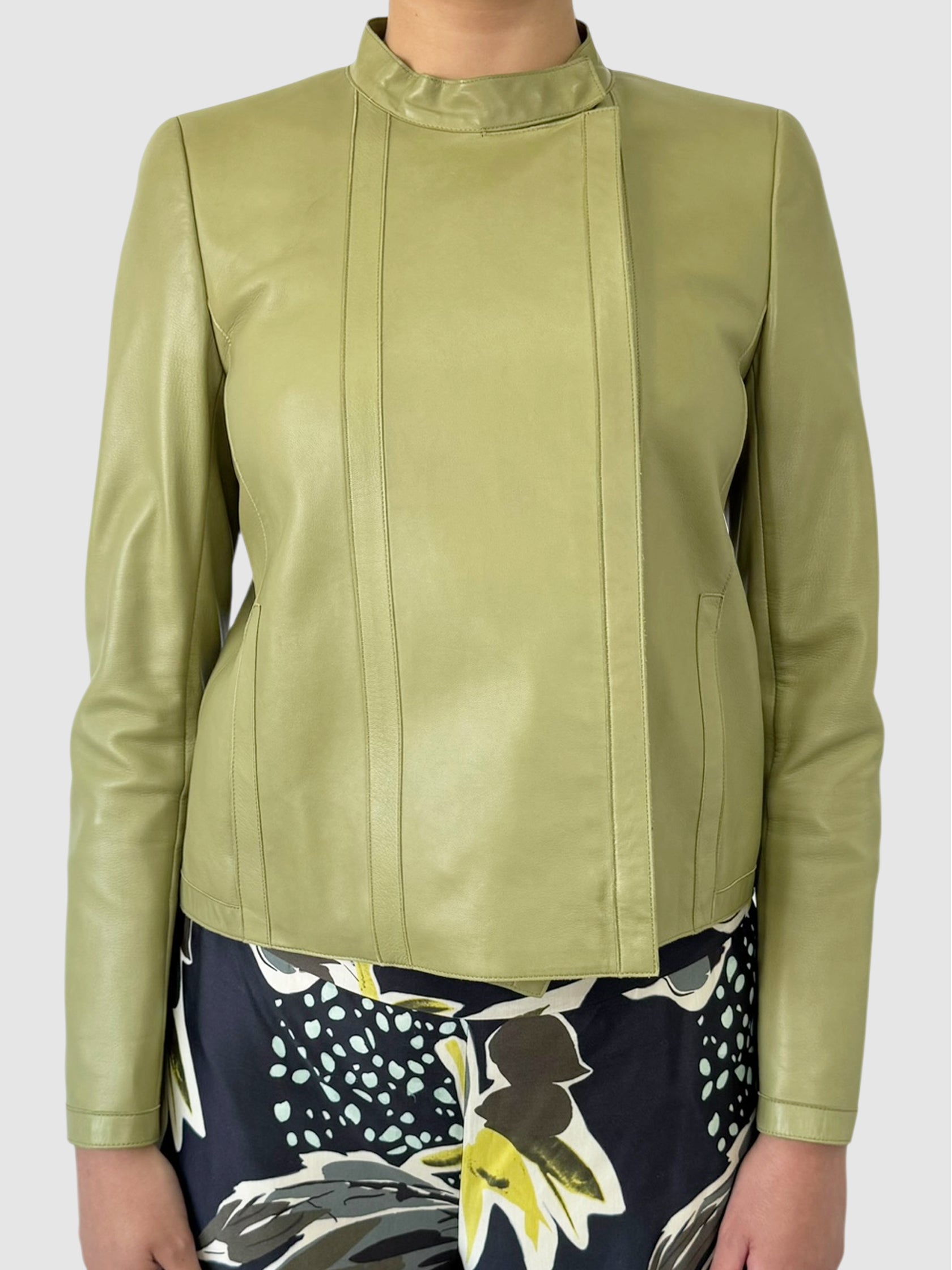 Leather Zip-Up Jacket