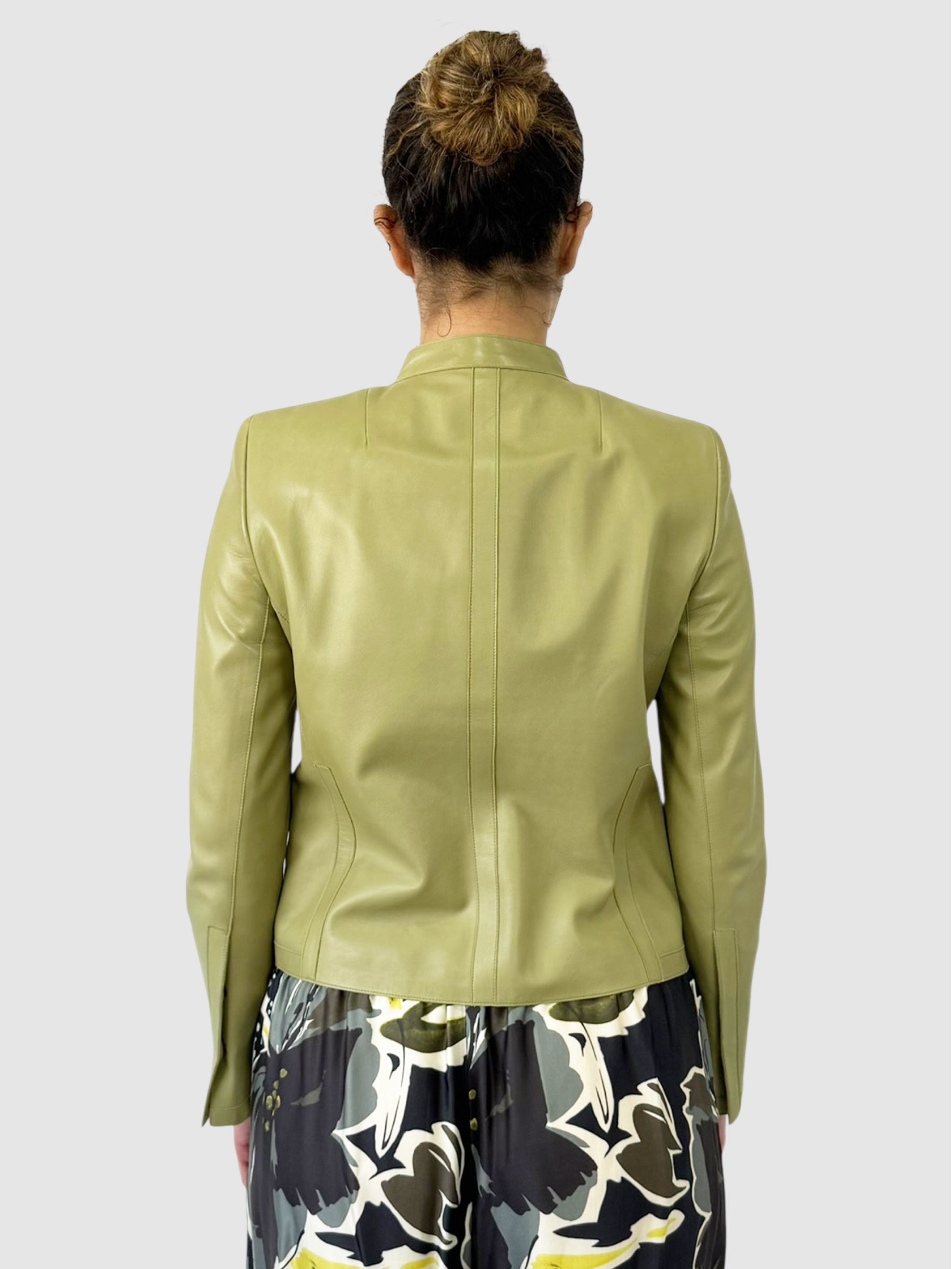 Leather Zip-Up Jacket