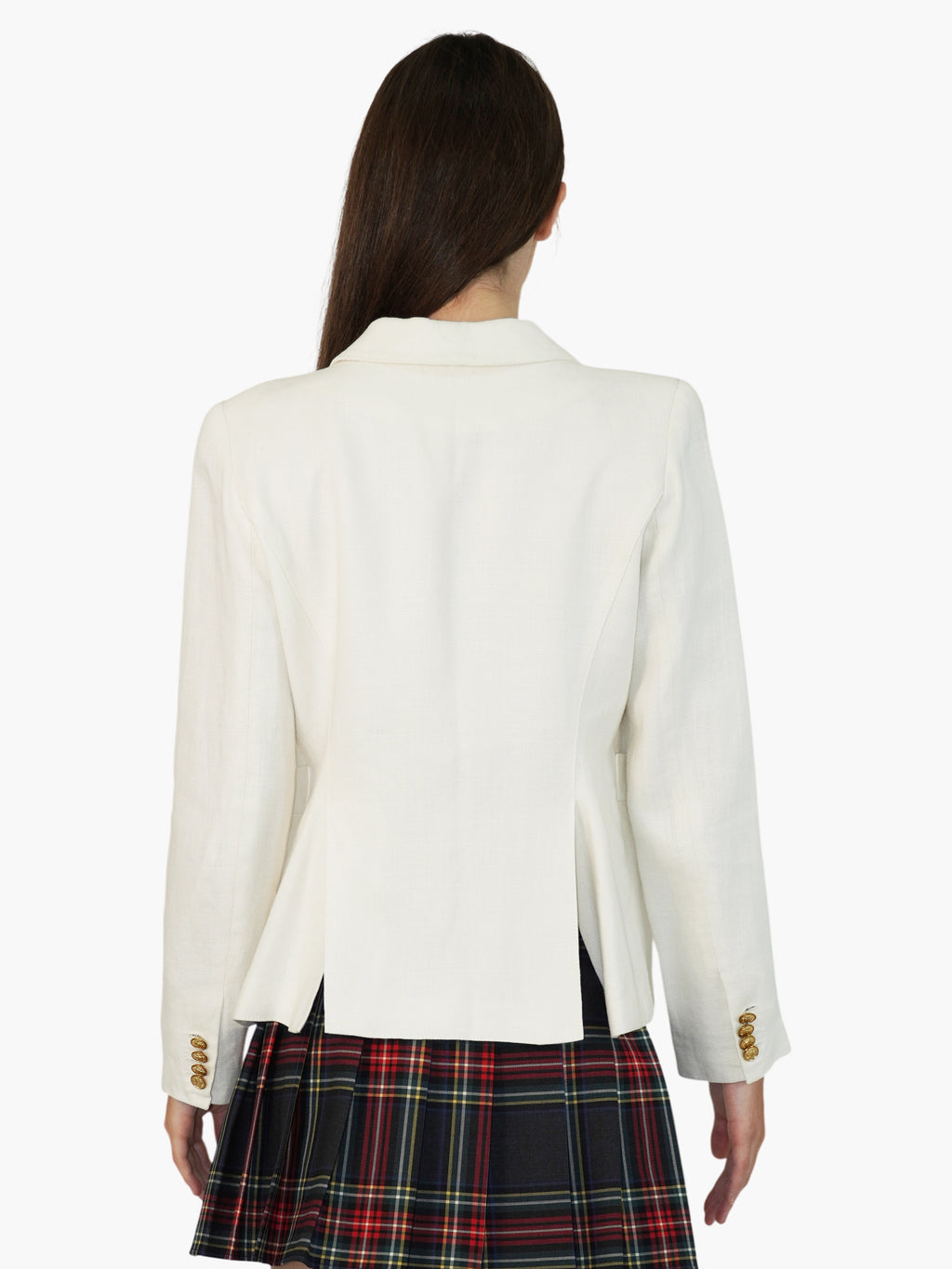 Linen Single-Button Blazer