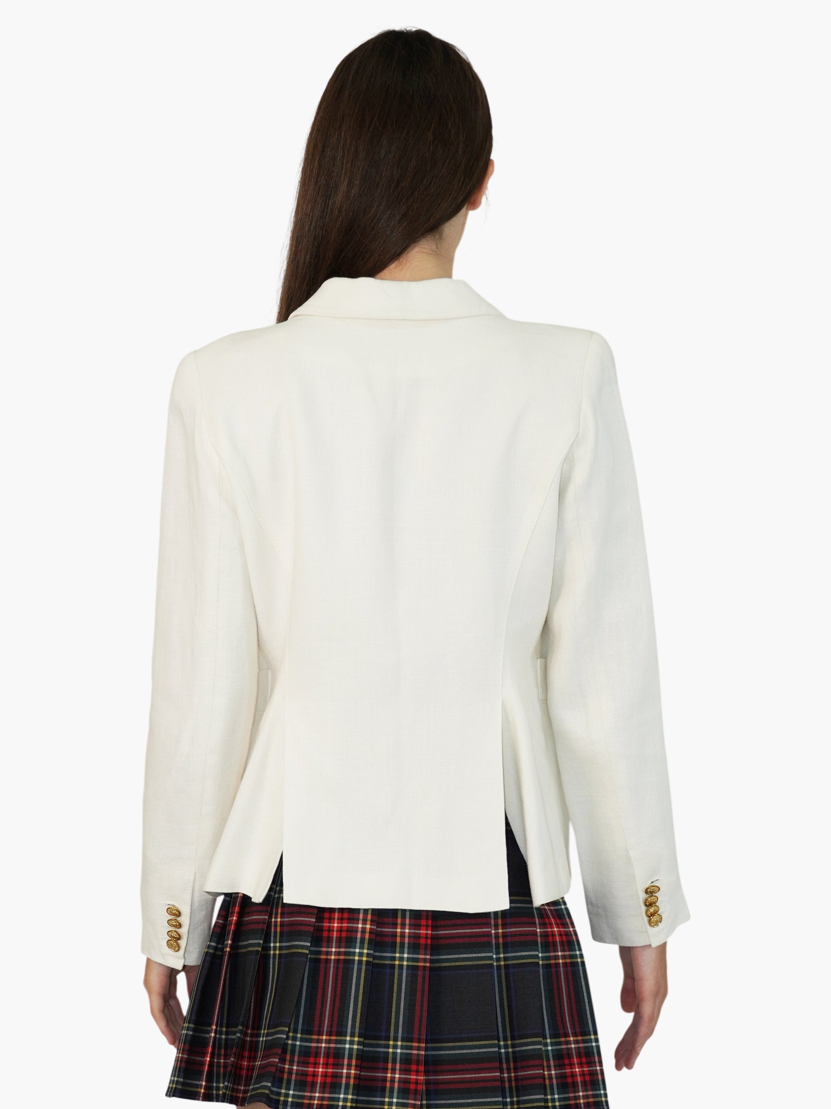 Linen Single-Button Blazer
