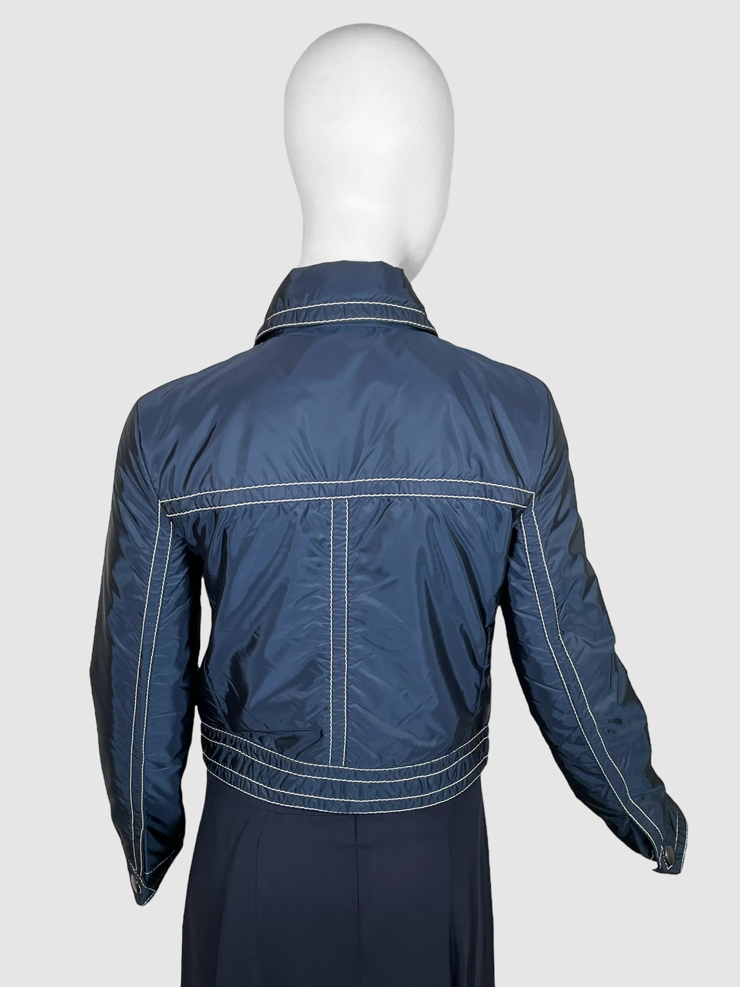 Nylon Quilted Zip-Up Jacket - Size 38