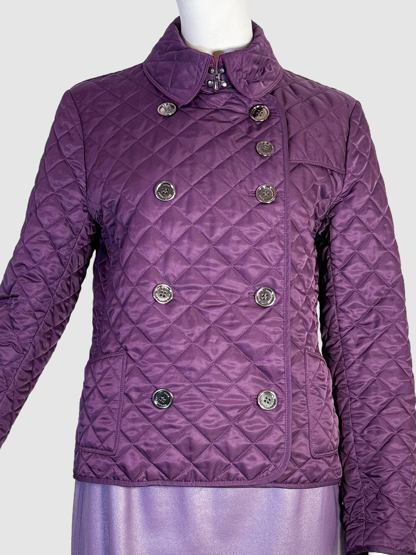 Quilted Double-Breasted Jacket - Size M