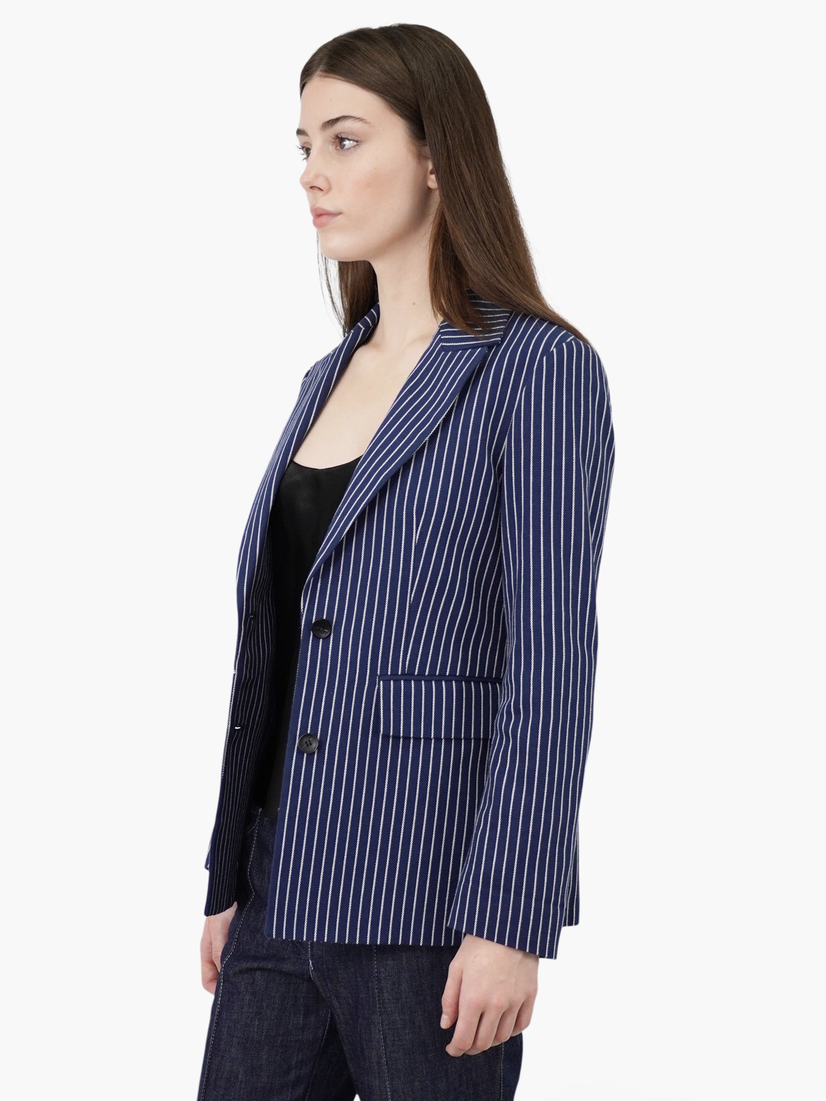 Single-Breasted Stripe Blazer