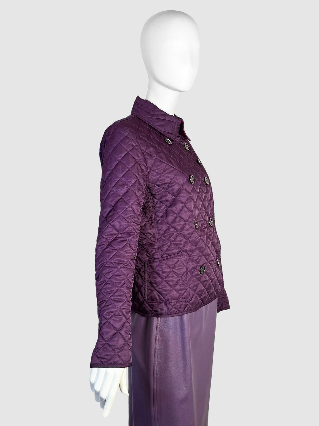 Quilted Double-Breasted Jacket - Size M