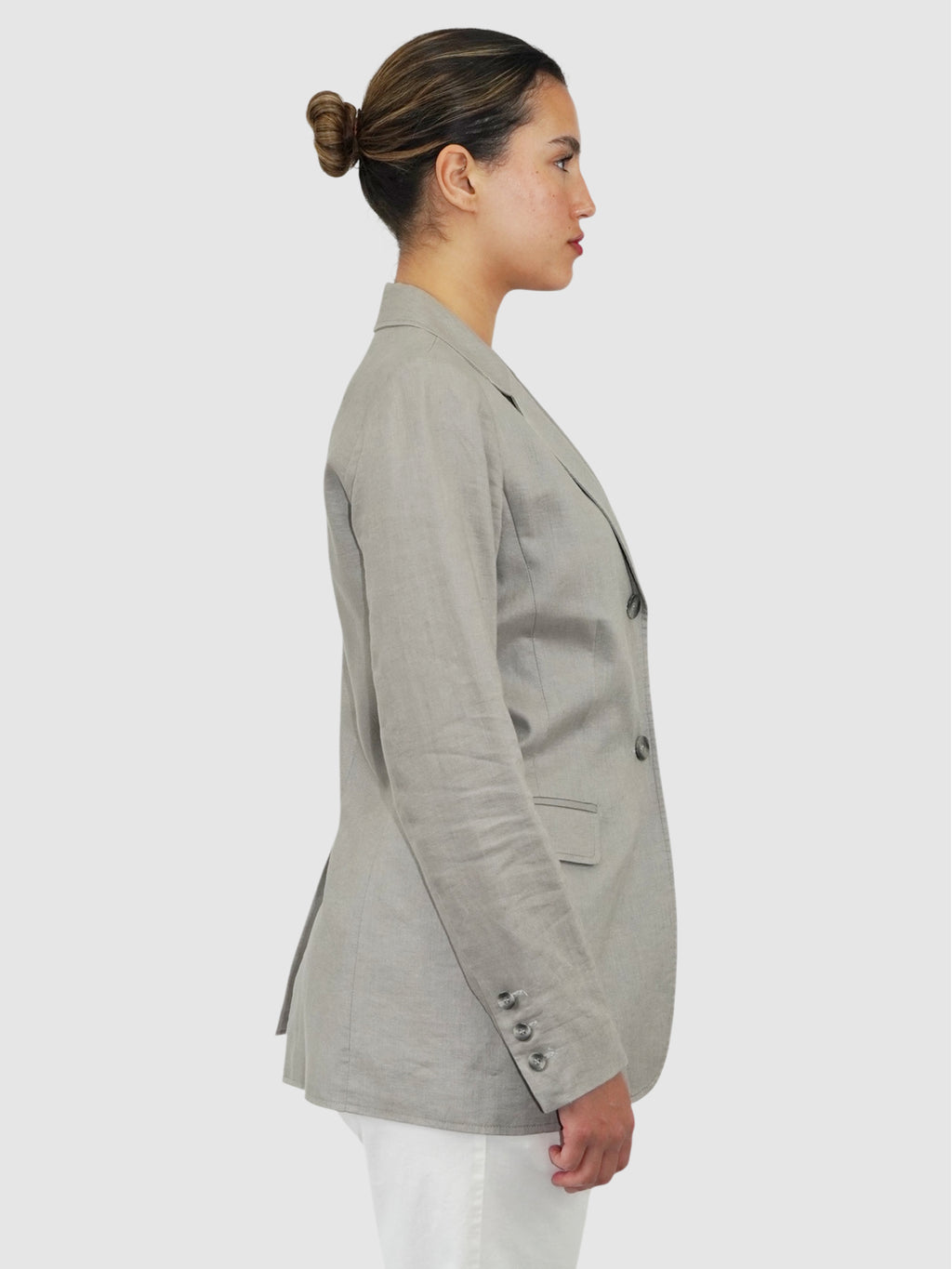 Single-Breasted Linen Blazer