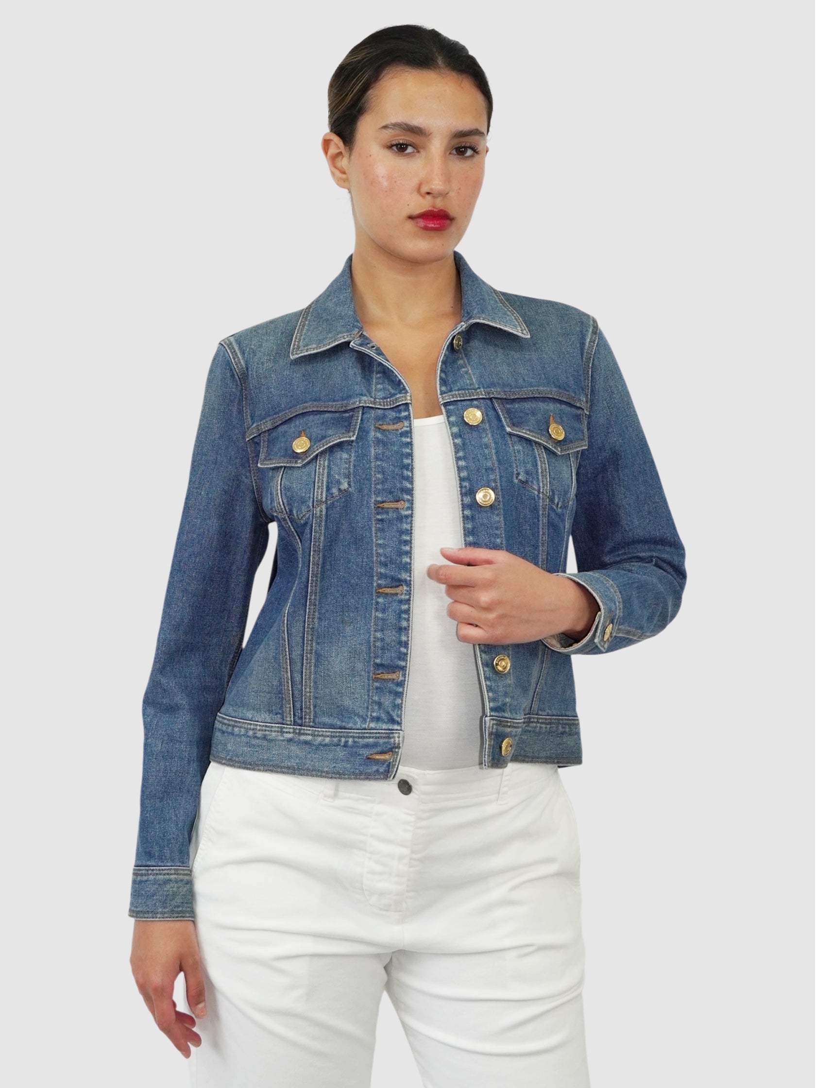 Denim Button-Up Jacket