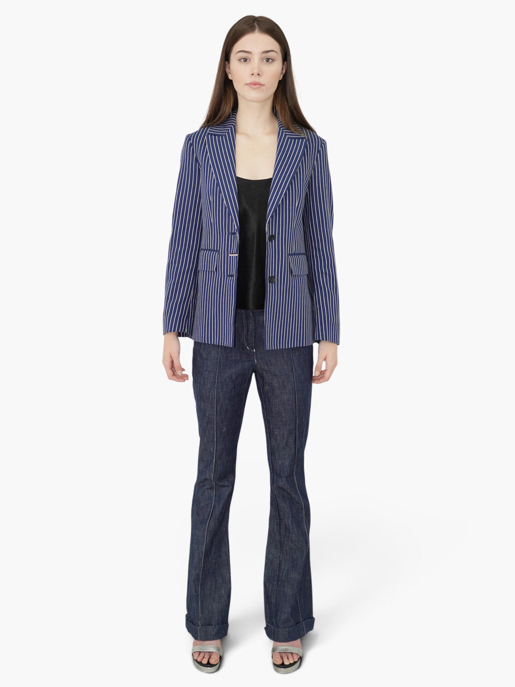 Single-Breasted Stripe Blazer