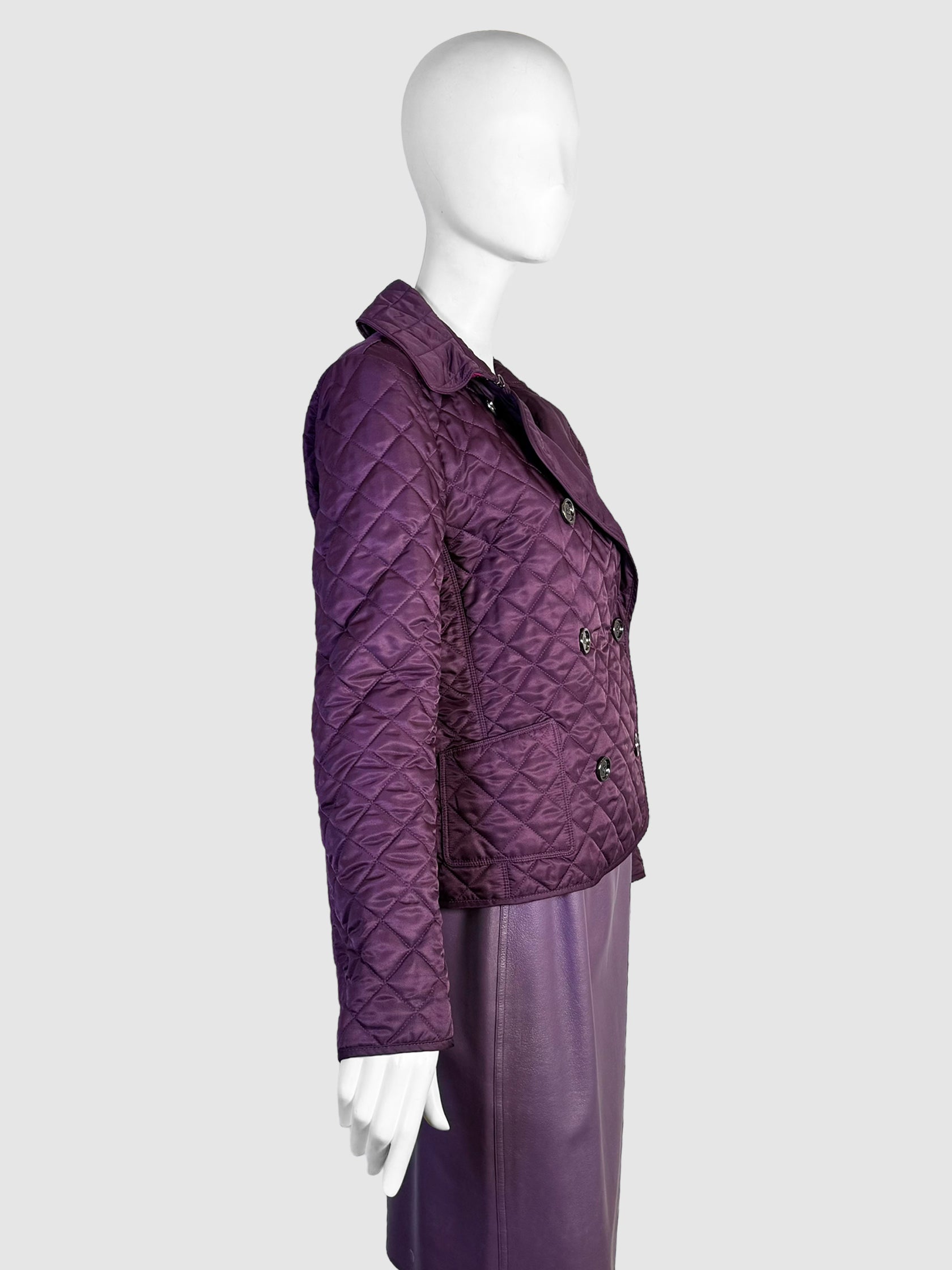 Quilted Double-Breasted Jacket - Size M