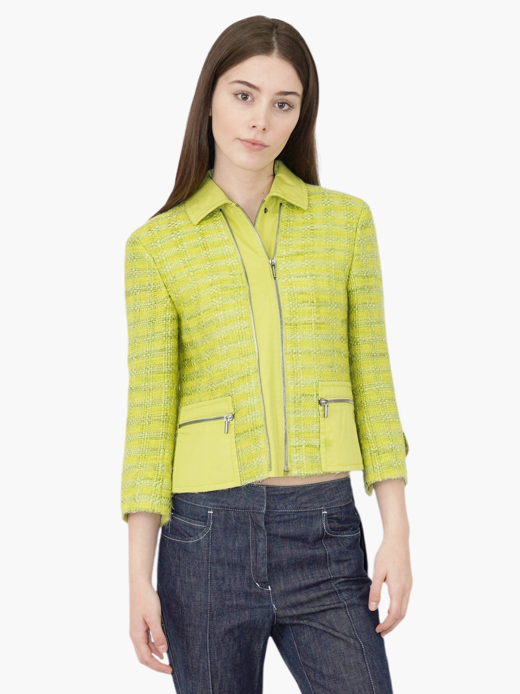 Tweed Zip-Up Jacket