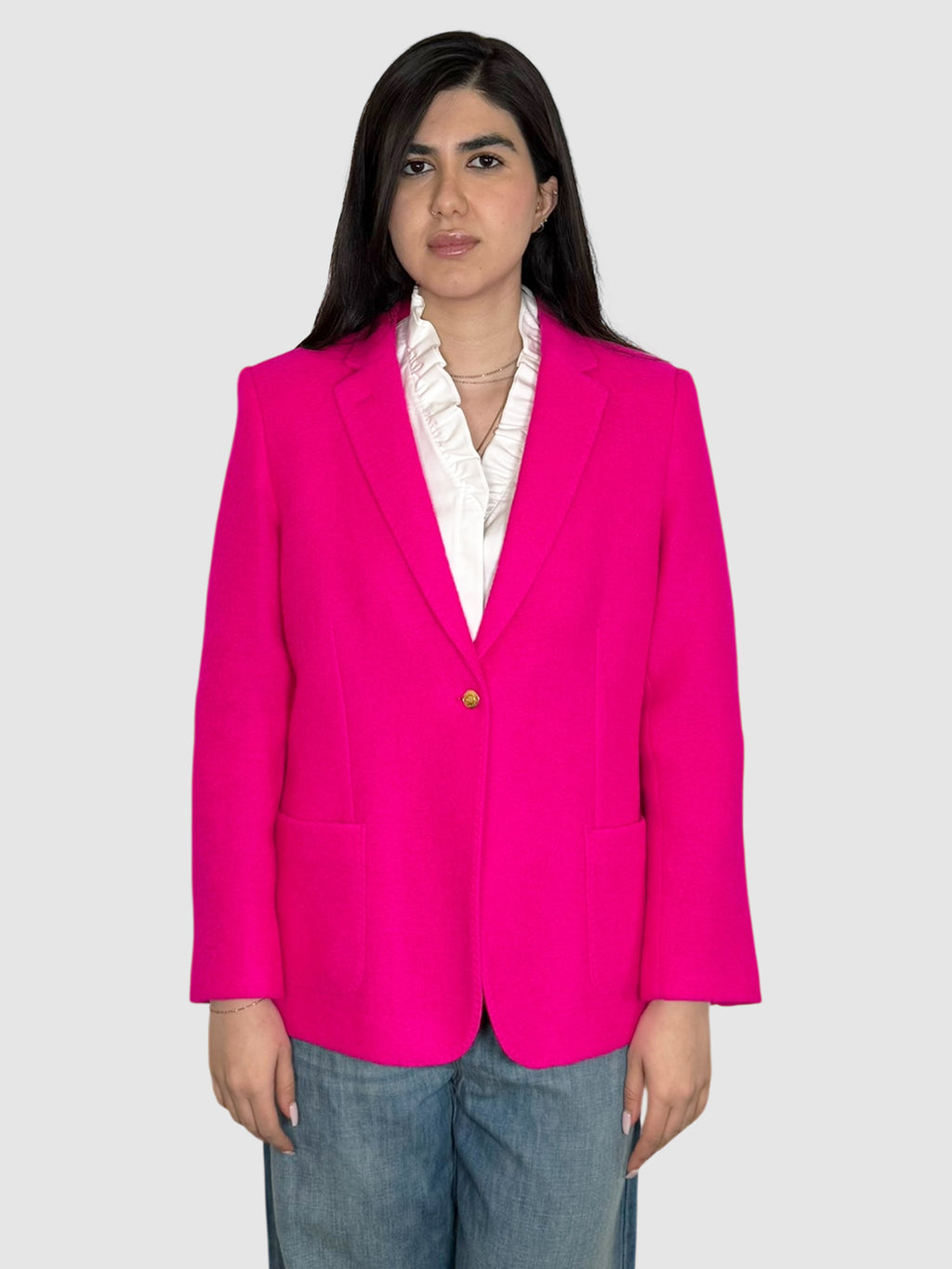 Wool Single-Button Blazer