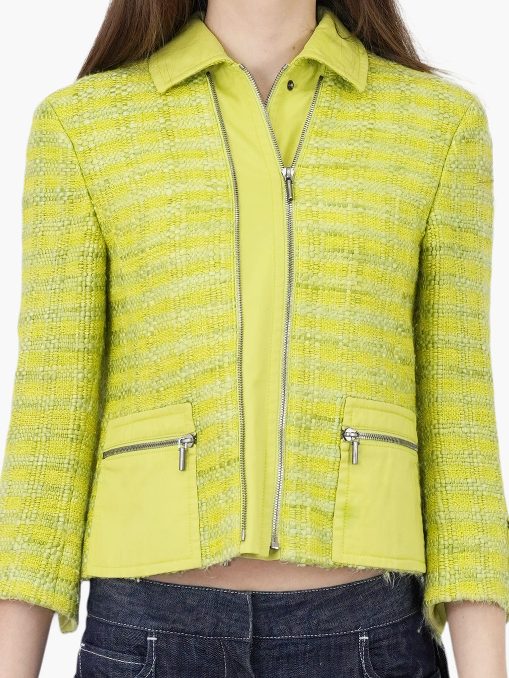 Tweed Zip-Up Jacket