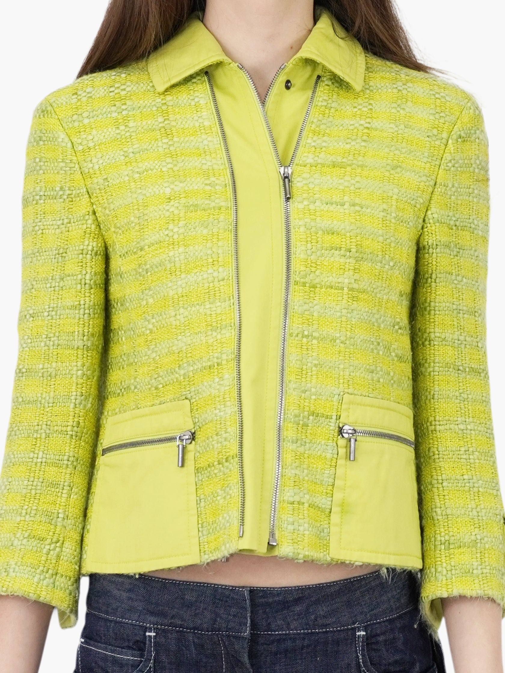 Tweed Zip-Up Jacket
