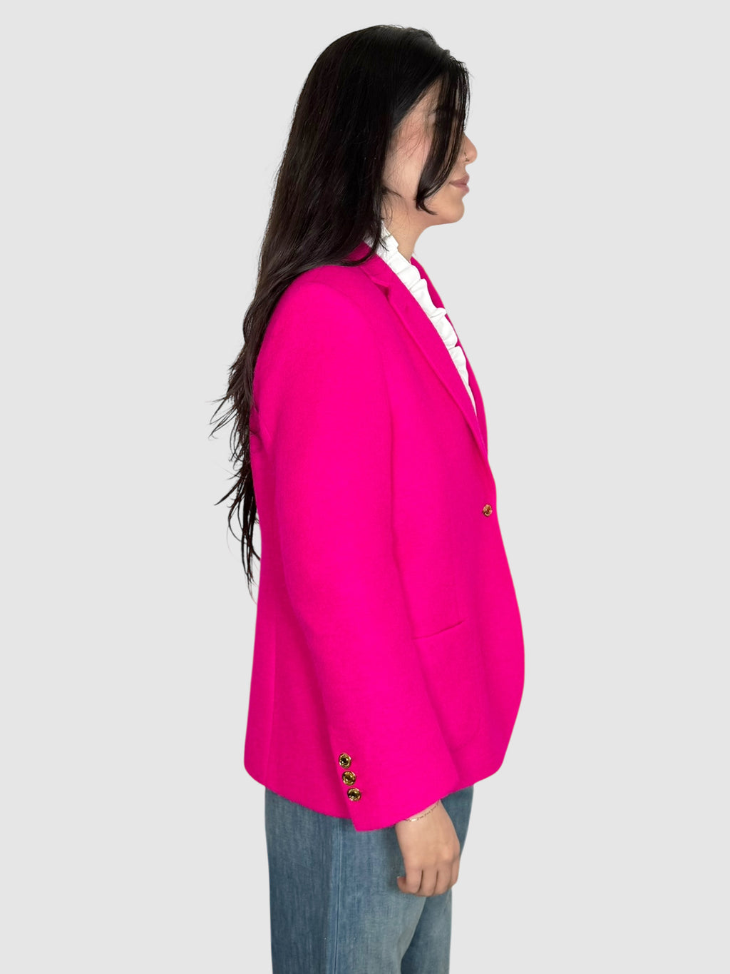 Wool Single-Button Blazer