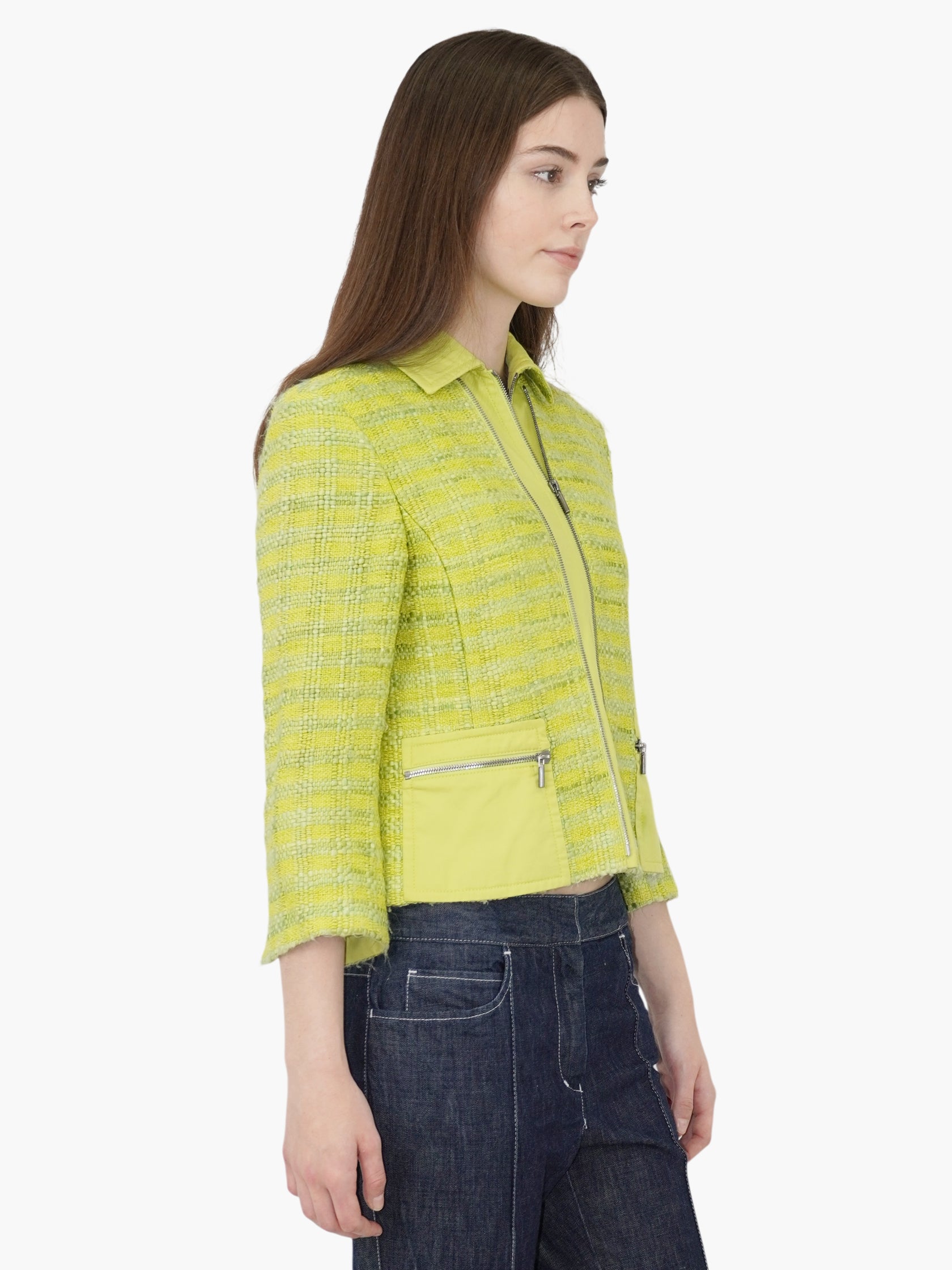 Tweed Zip-Up Jacket