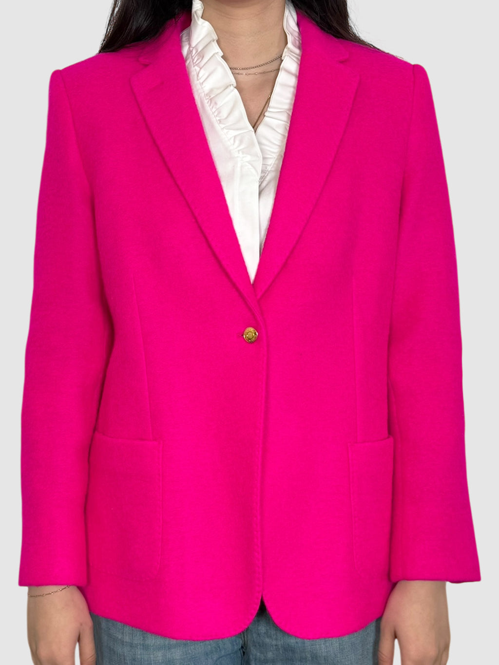 Wool Single-Button Blazer