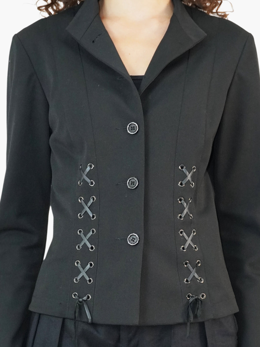 Lace-Up Detail Jacket