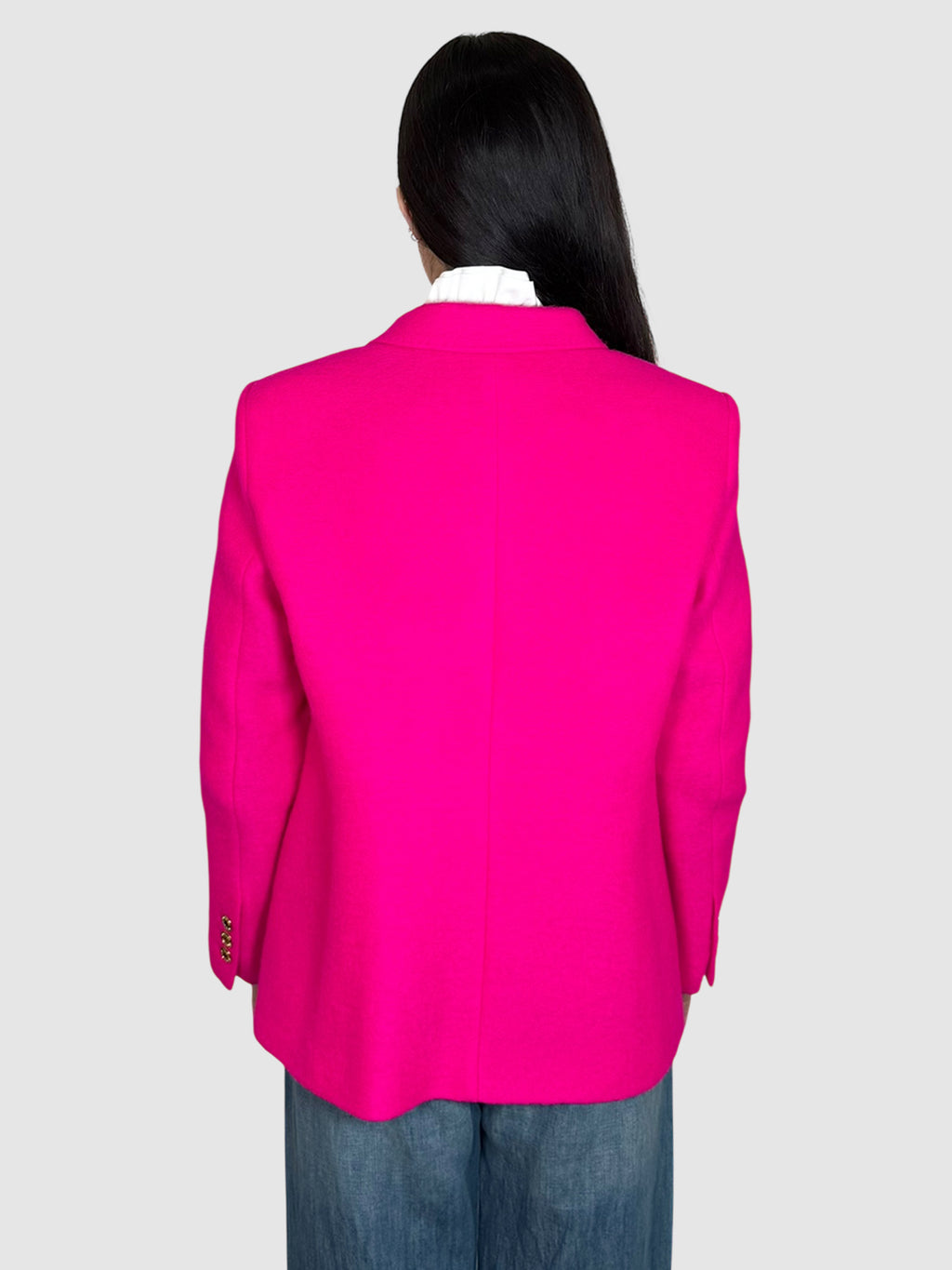 Wool Single-Button Blazer