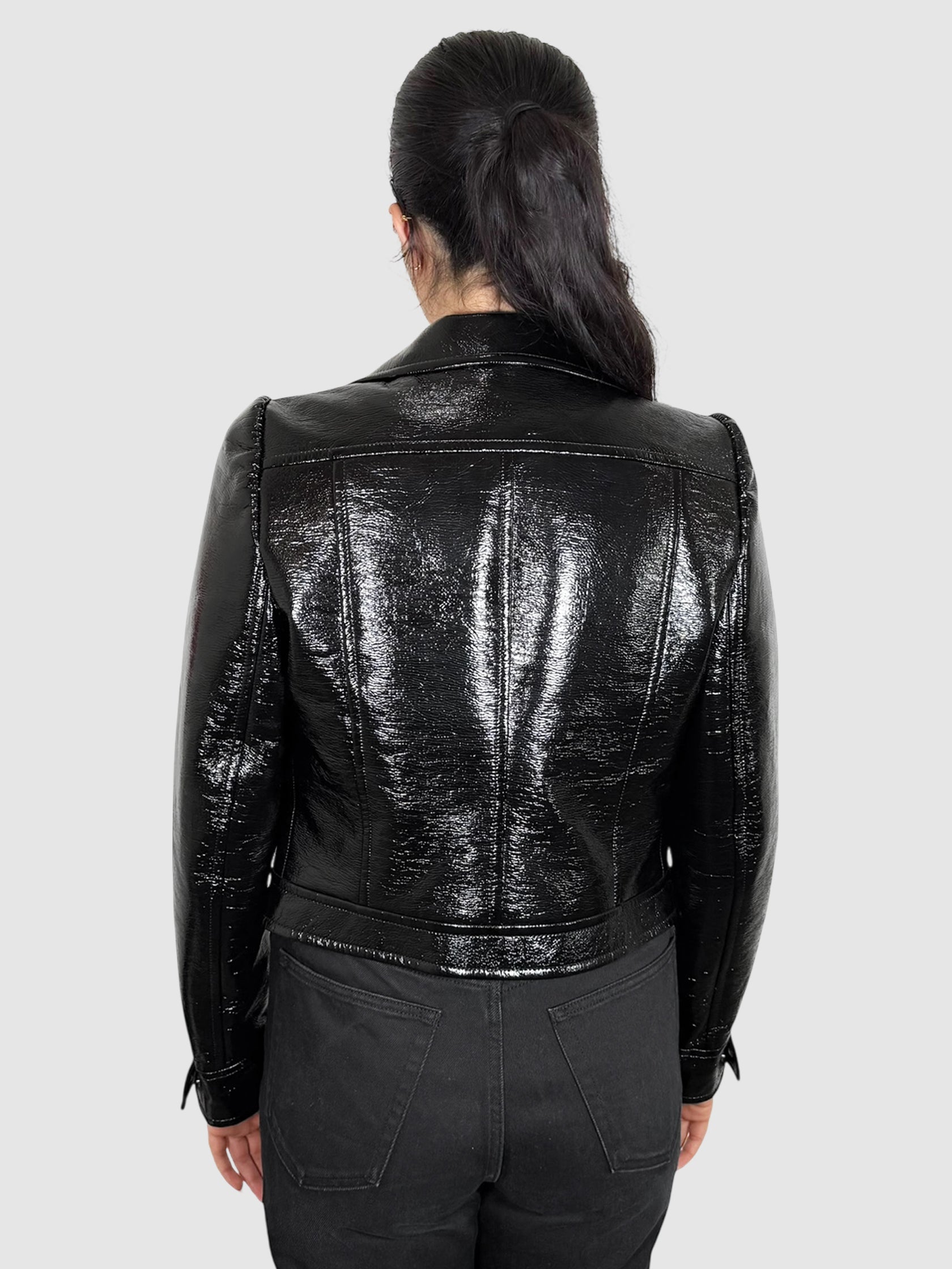 Cropped Vinyl Jacket