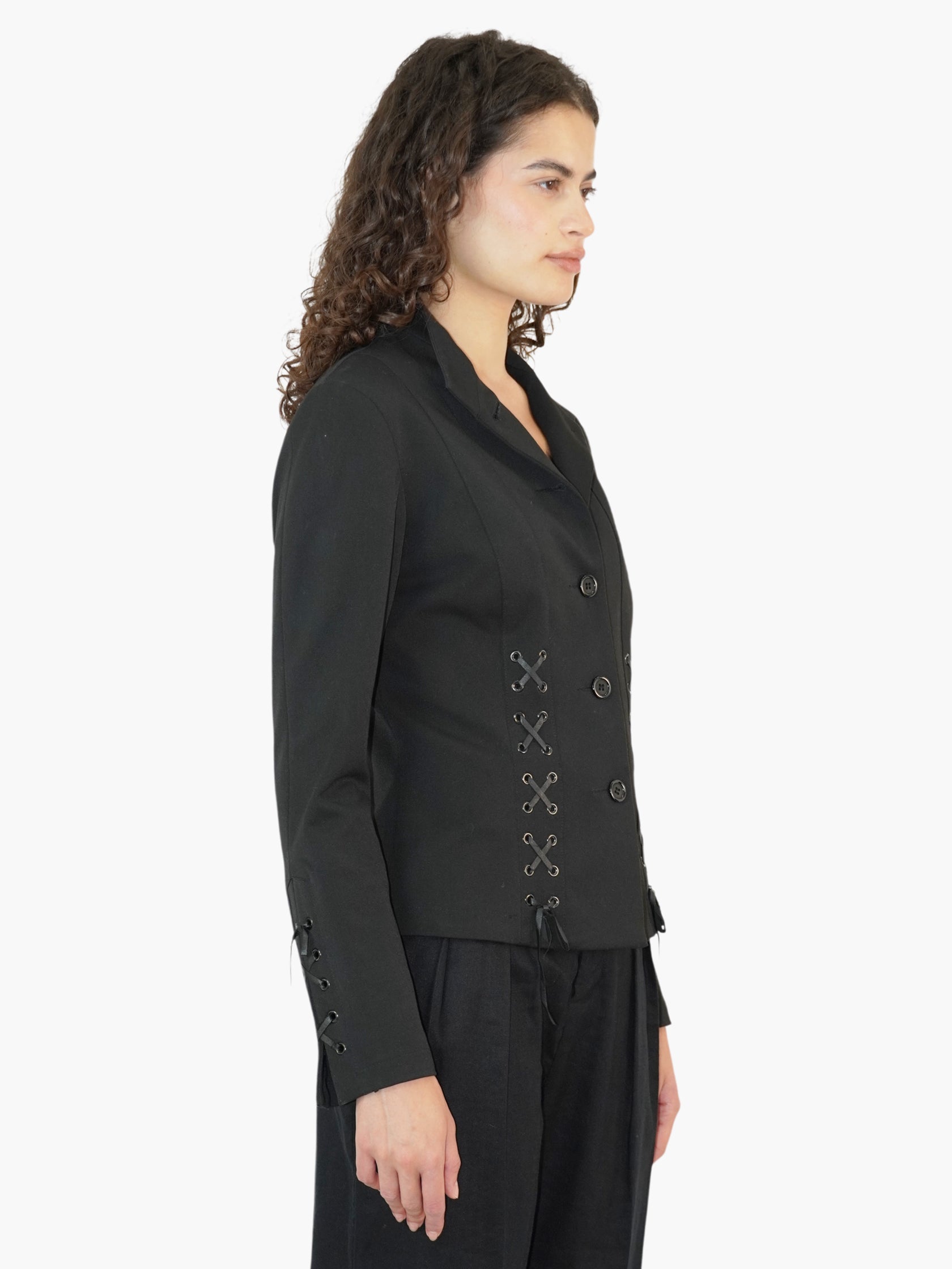 Lace-Up Detail Jacket