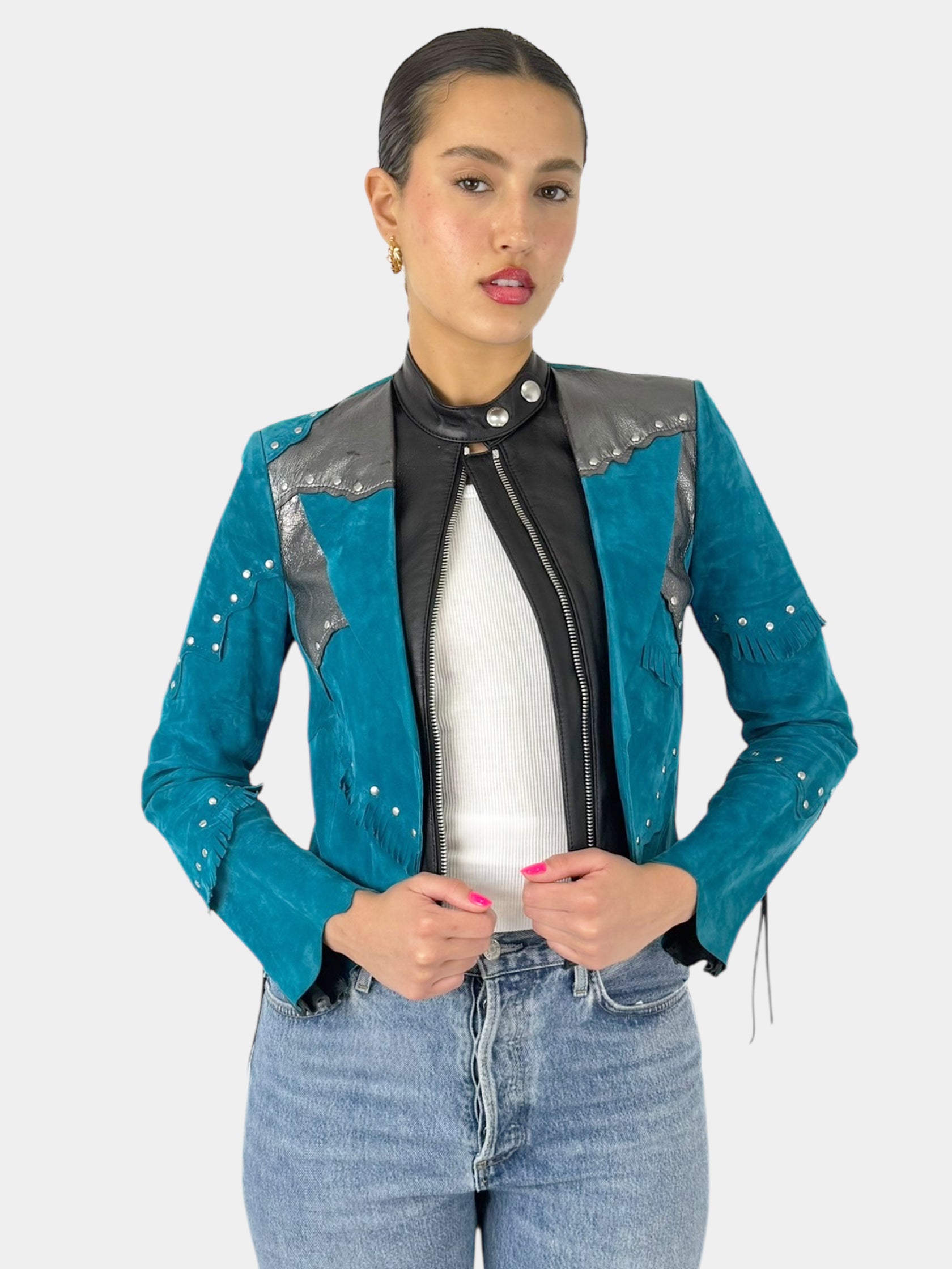 Suede Moto Jacket