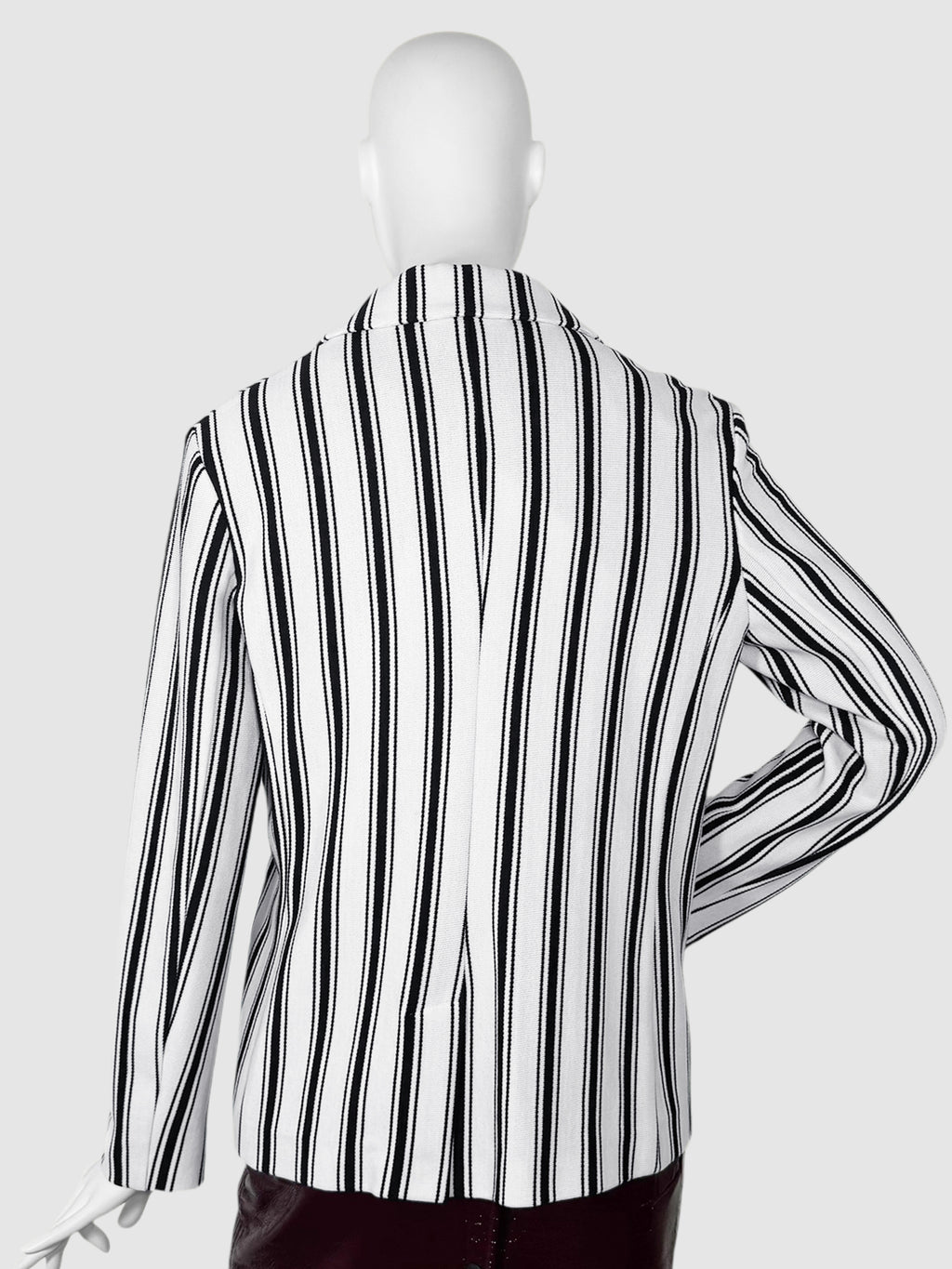Stripe Single-Breasted Blazer - Size 10