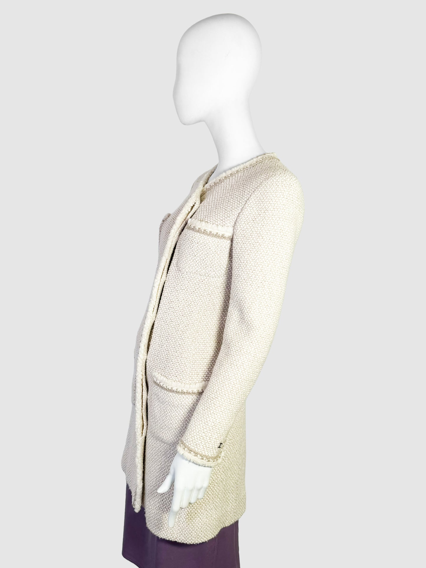 Wool Tweed Coat - Size 36
