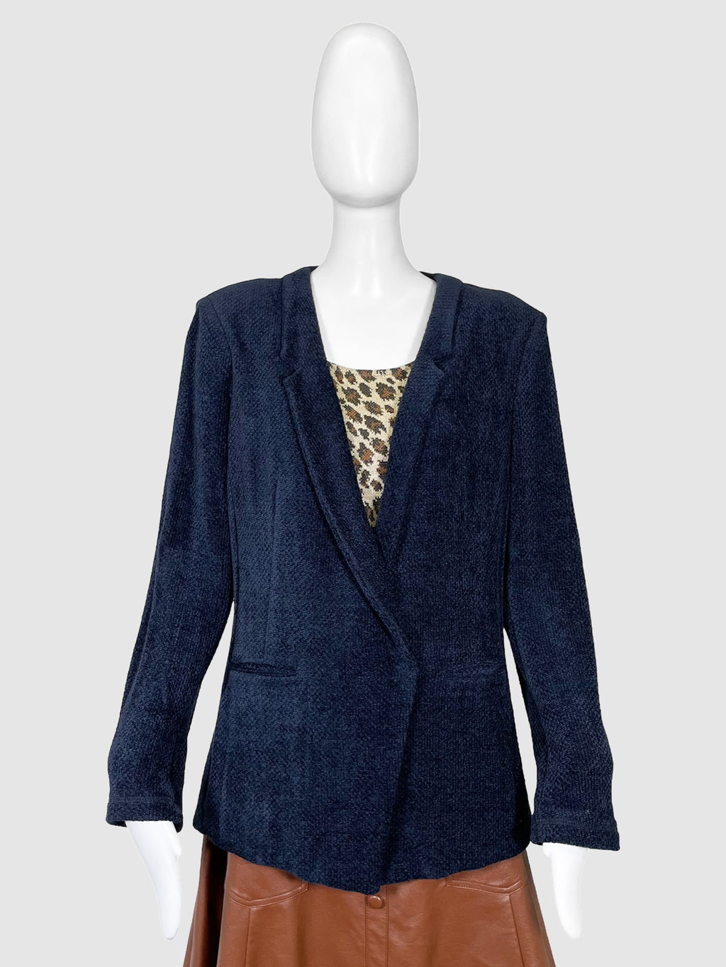 Chenille Single-Breasted Blazer - Size 48